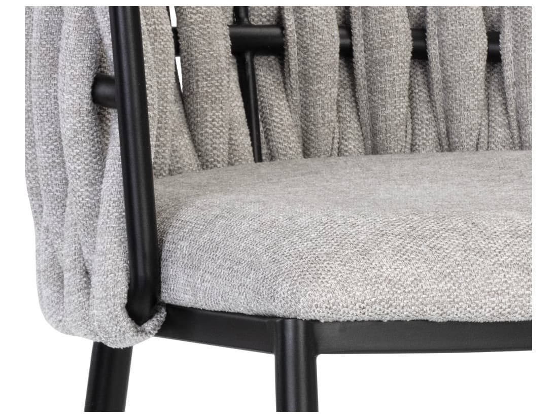 Sunpan Sarai Belfast Heather Grey Upholstered Bar Stool