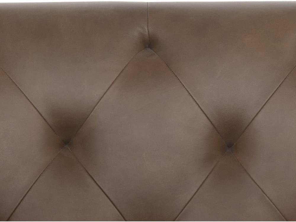 Sunpan Westin Vintage Caramel Leather Brown Upholstered Sofa