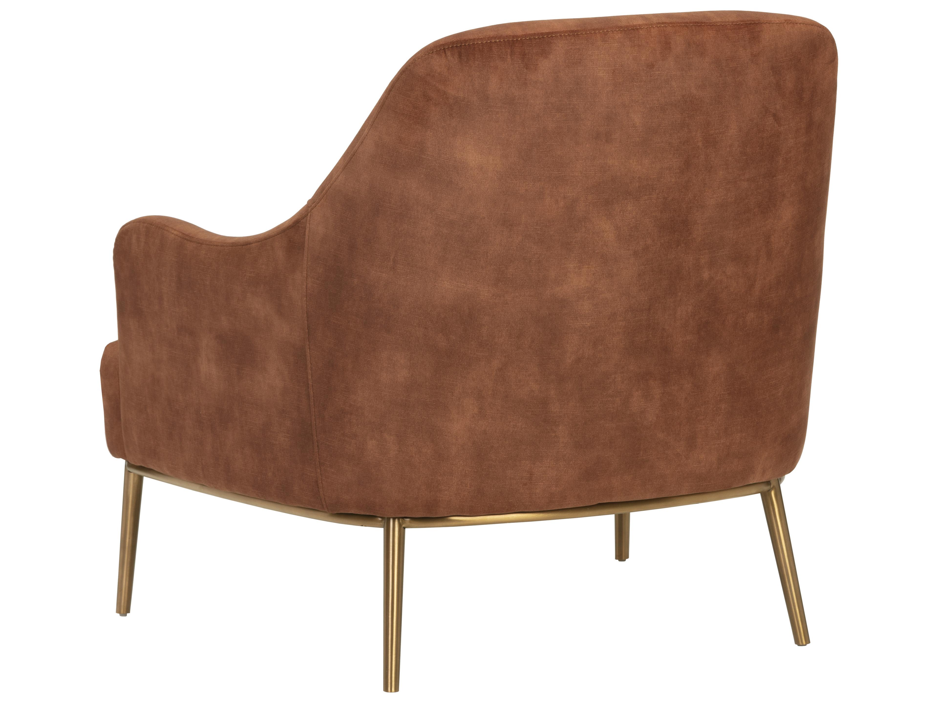 Sunpan Cameron Brown Fabric Accent Chair