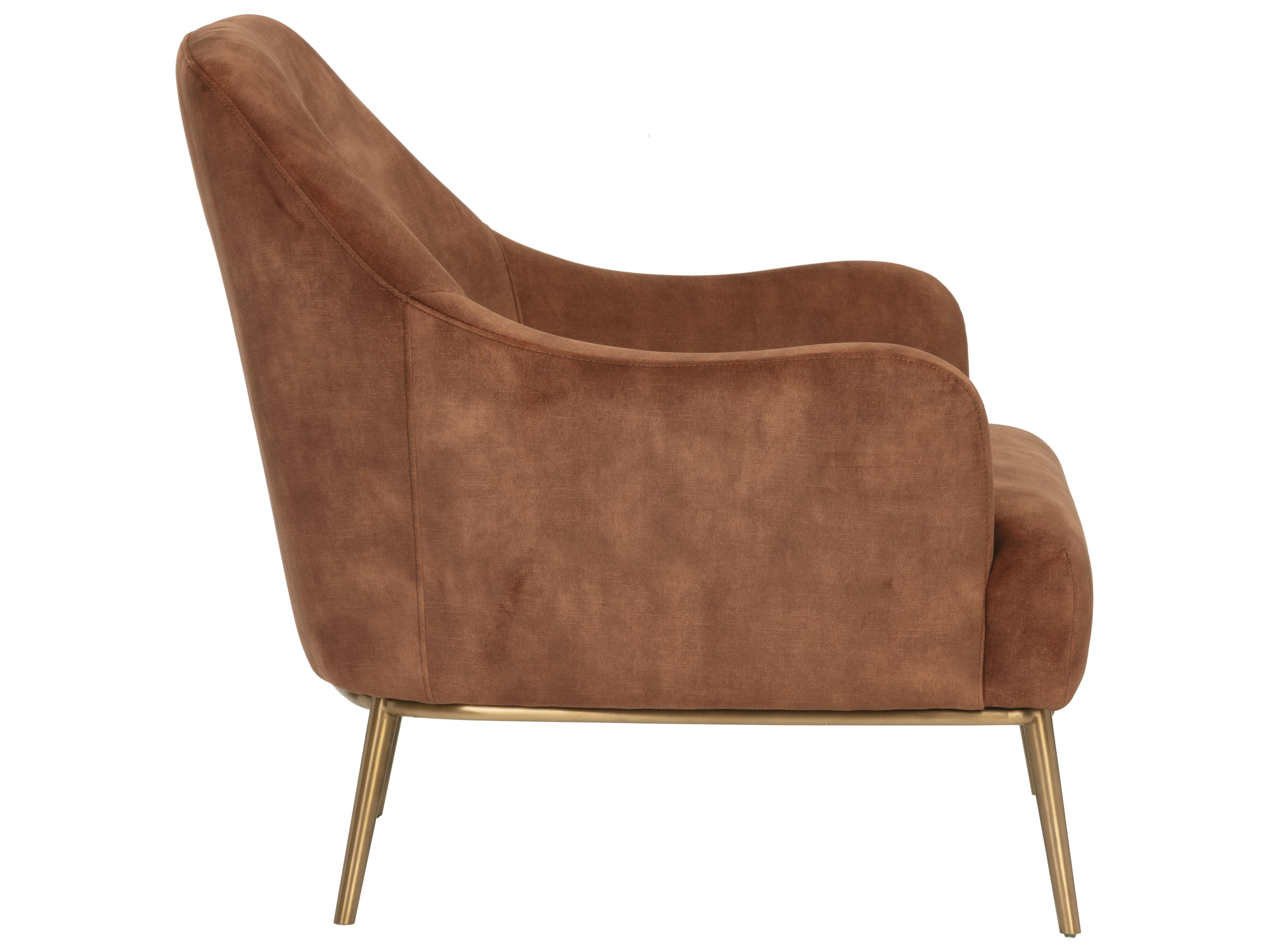 Sunpan Cameron Brown Fabric Accent Chair