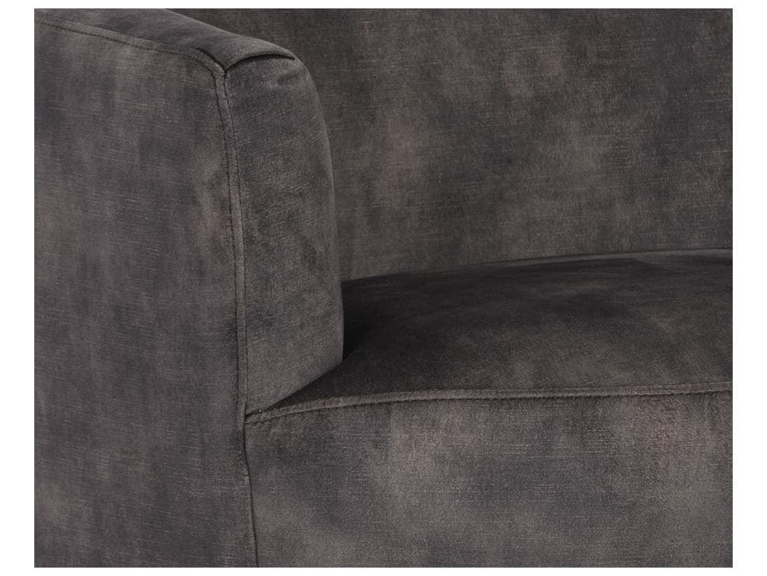 Sunpan Casey Swivel Lounge Chair in Nono Shitake