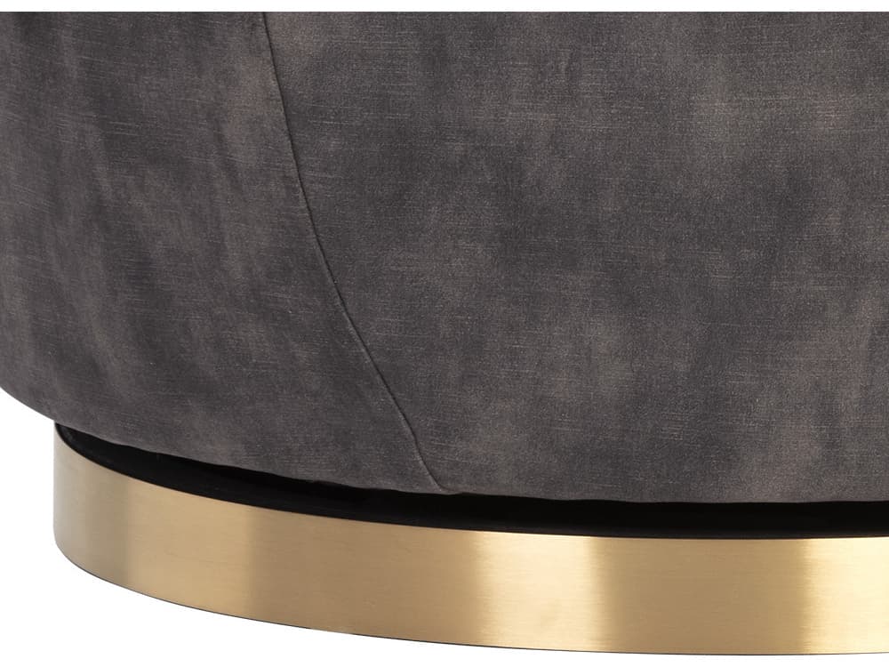 Sunpan Casey Swivel Lounge Chair in Nono Shitake