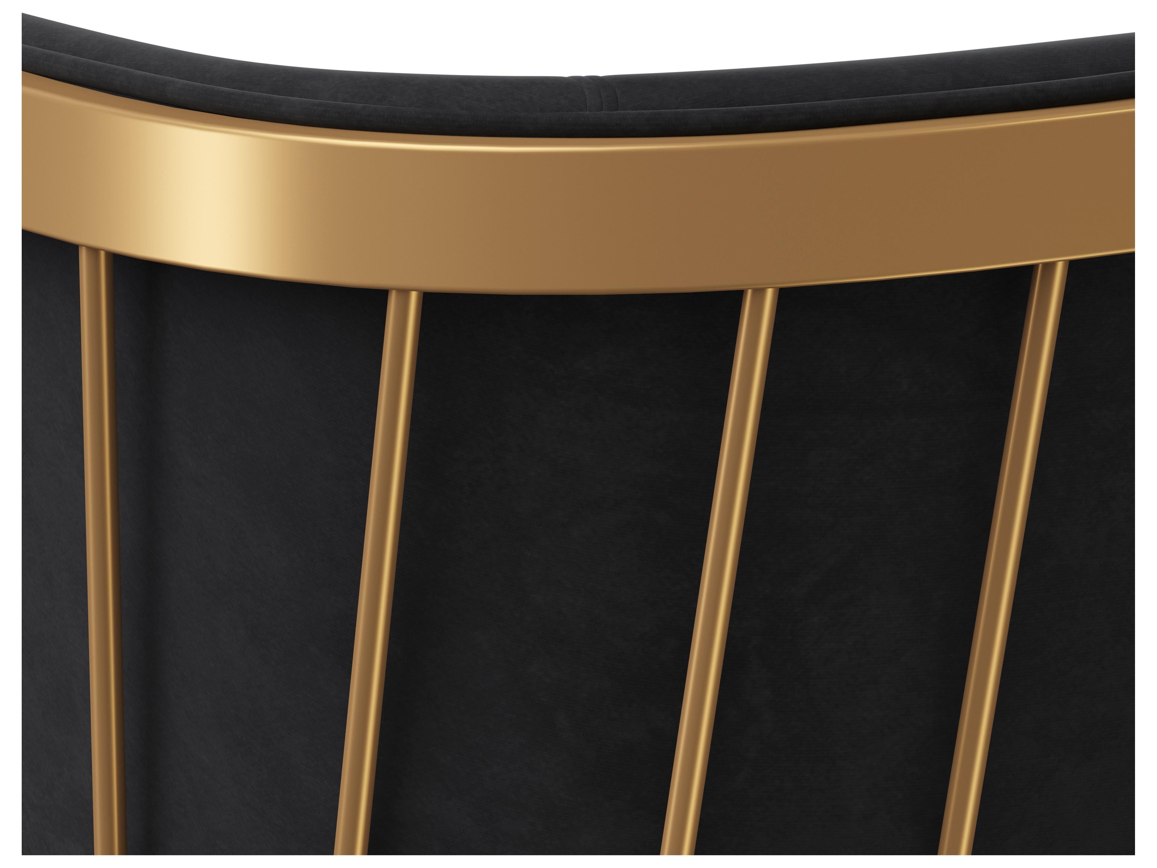 Sunpan Ikon Caily Black Upholstered Arm Dining Chair