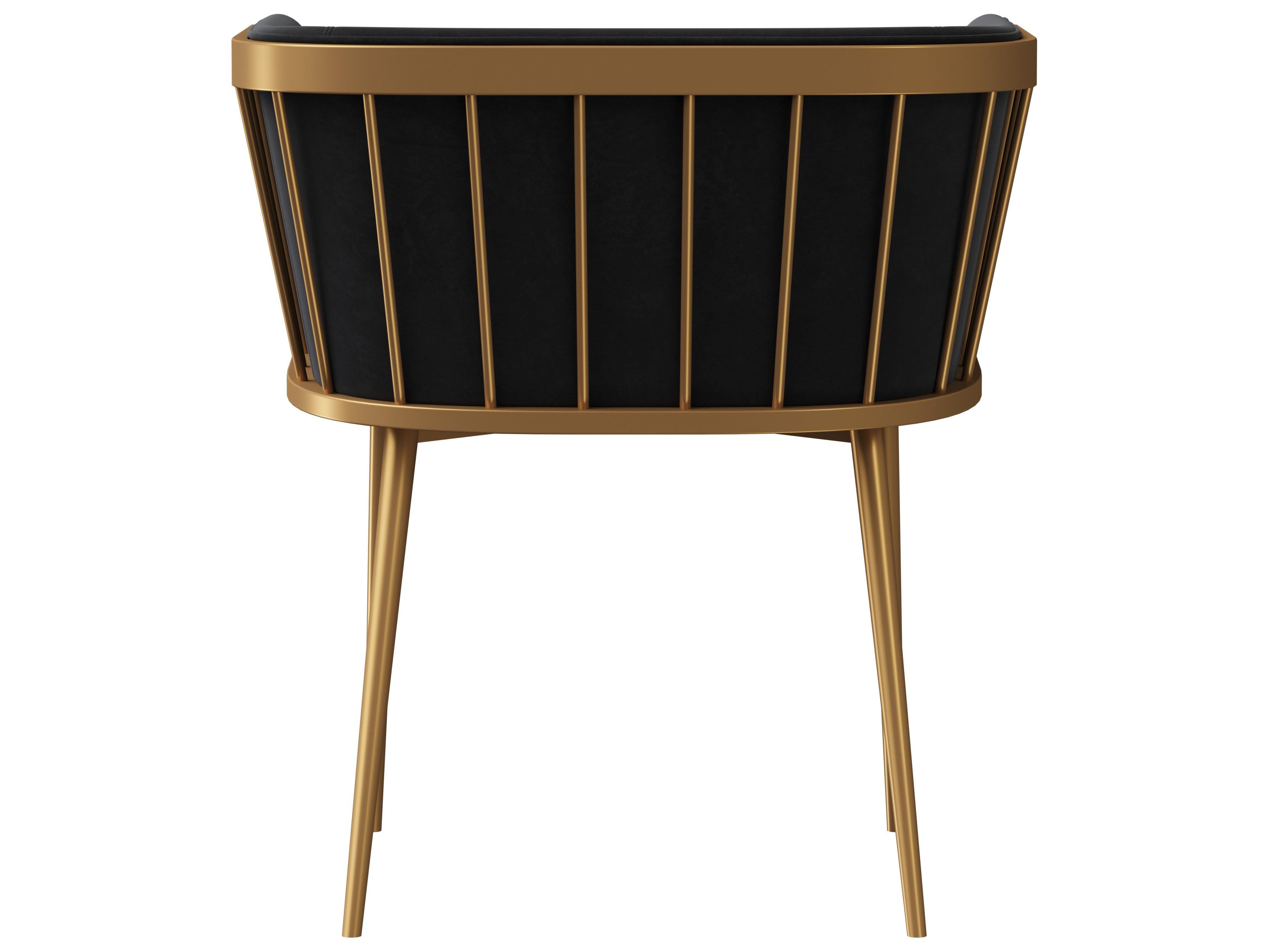 Sunpan Ikon Caily Black Upholstered Arm Dining Chair