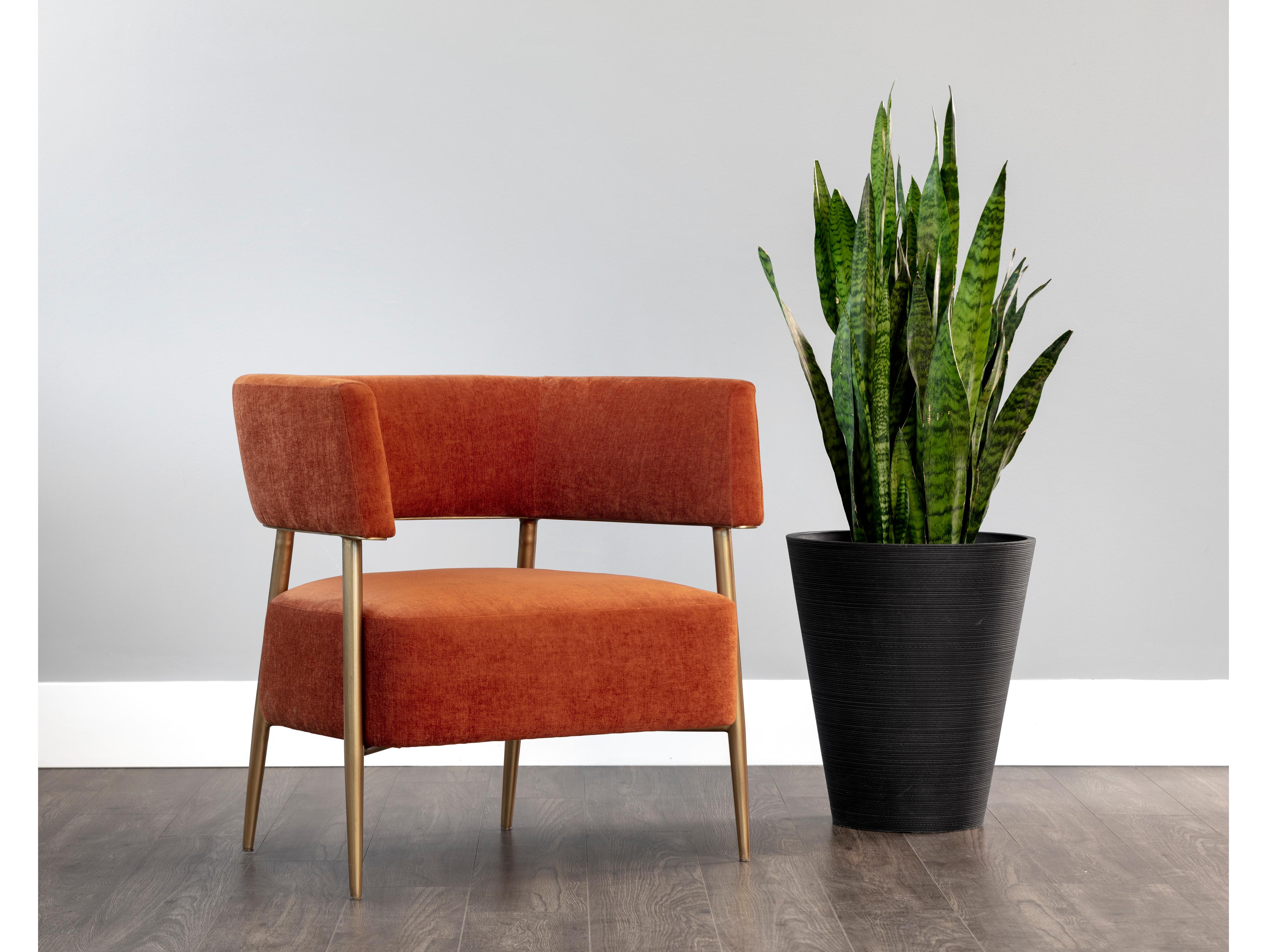 Sunpan Maestro Orange Accent Chair