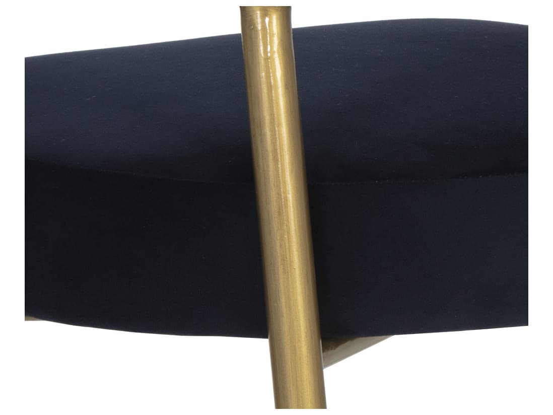 Sunpan Maestro Blue Upholstered Arm Dining Chair