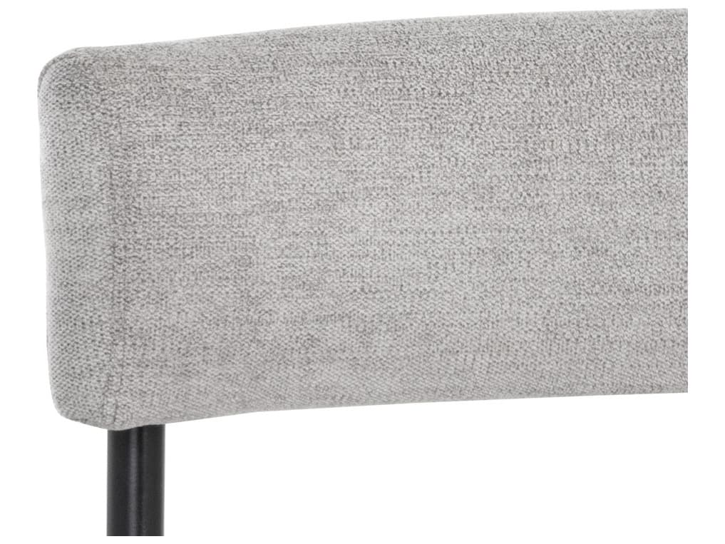 Sunpan Seneca Black Polo Club Stone Upholstered Bar Stool