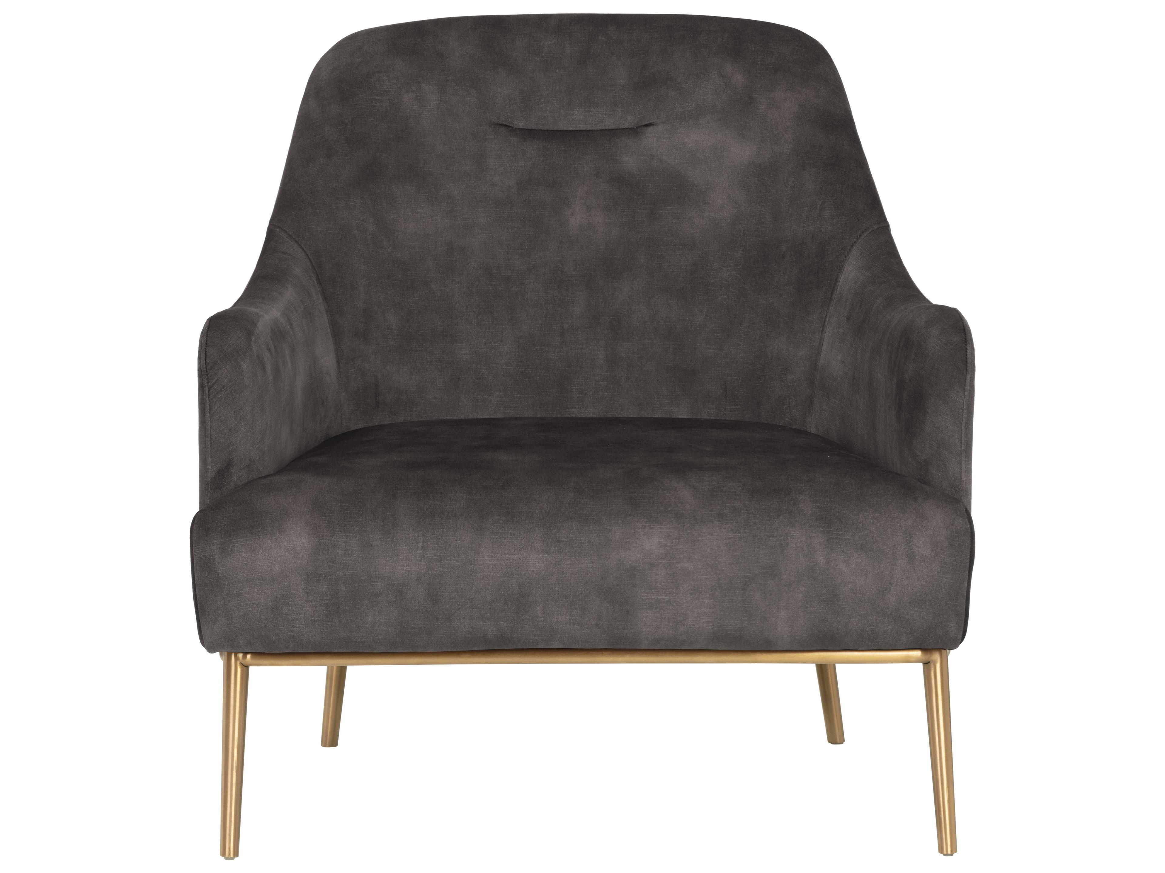 Sunpan Cameron Gray Fabric Accent Chair