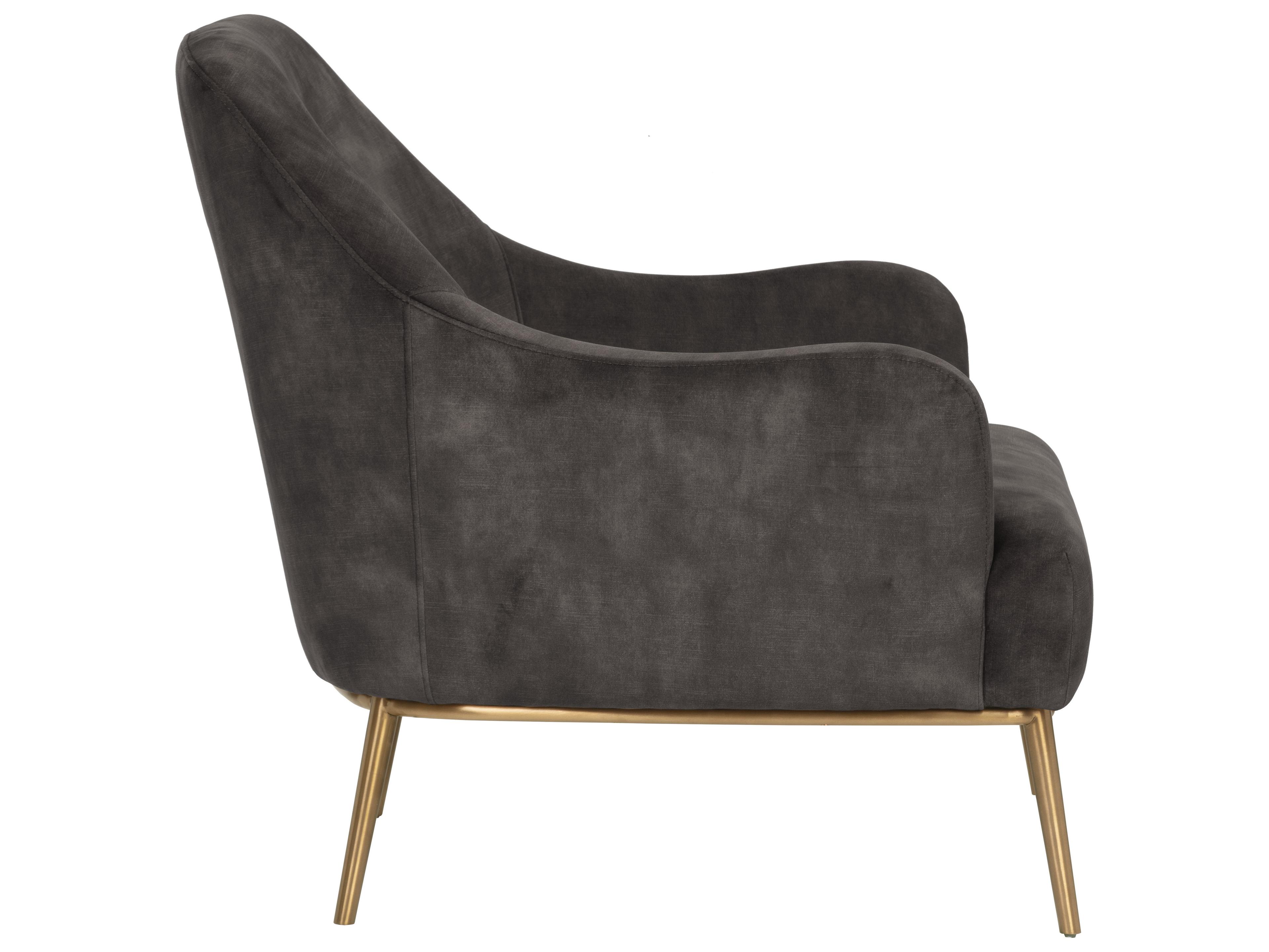 Sunpan Cameron Gray Fabric Accent Chair