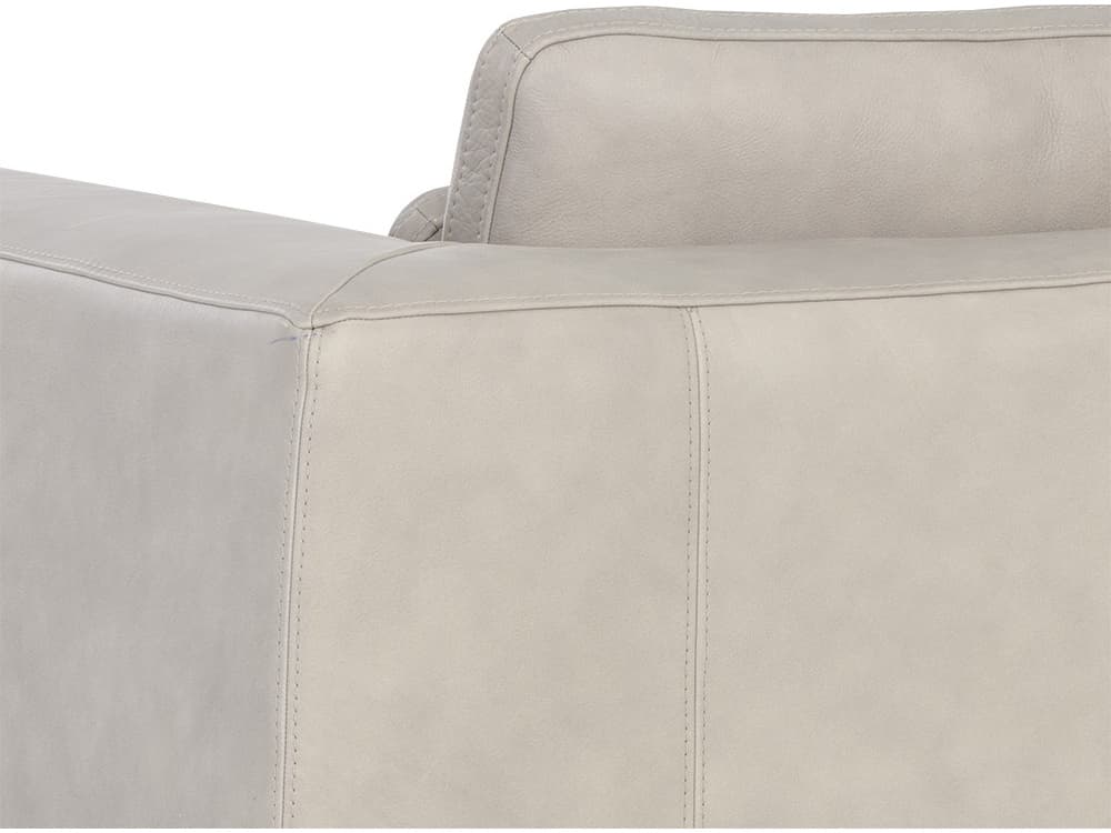 Sunpan Irongate Burr Cream Leather Accent Chair