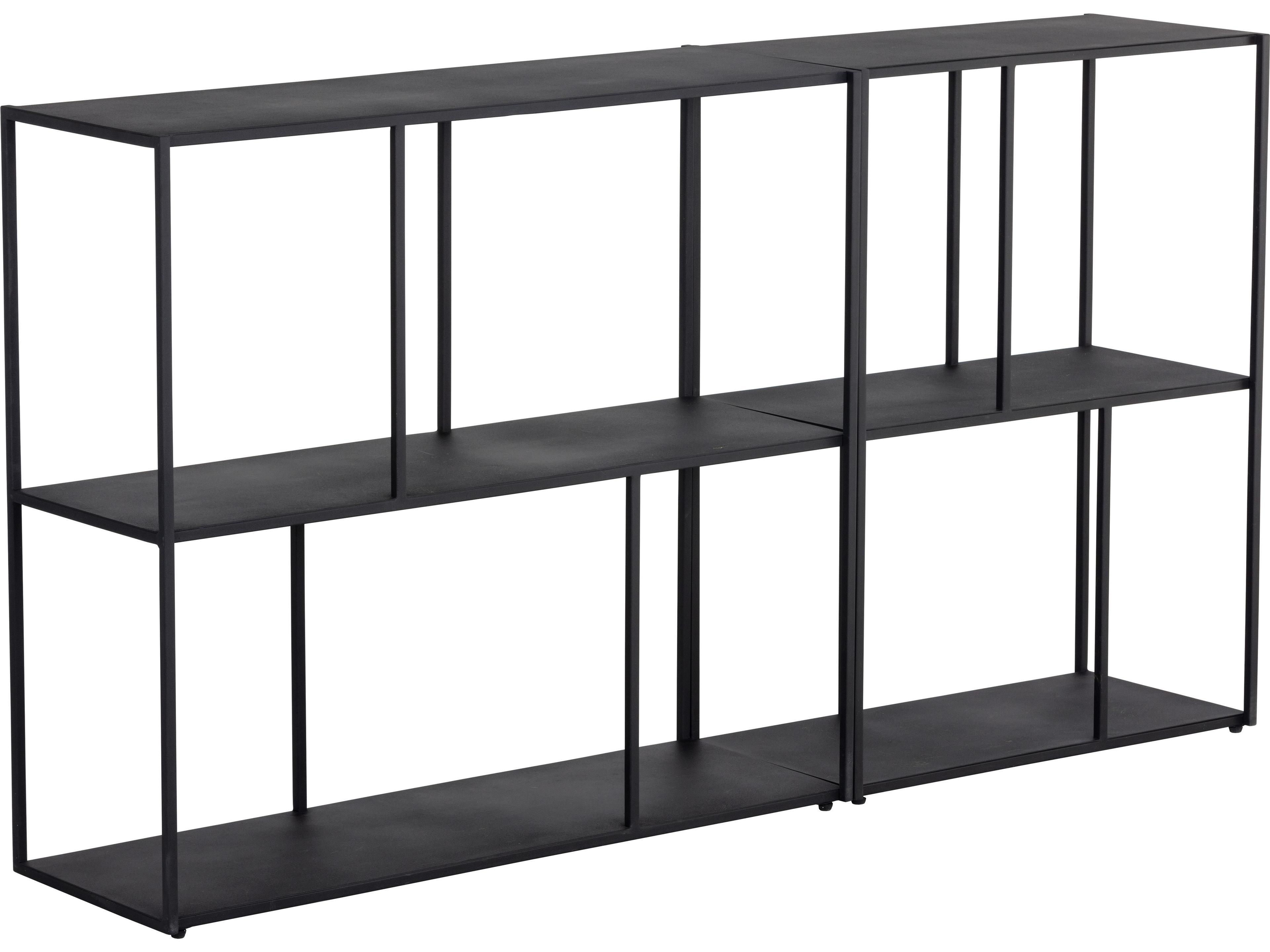Sunpan Mixt Matte Black Bookcase