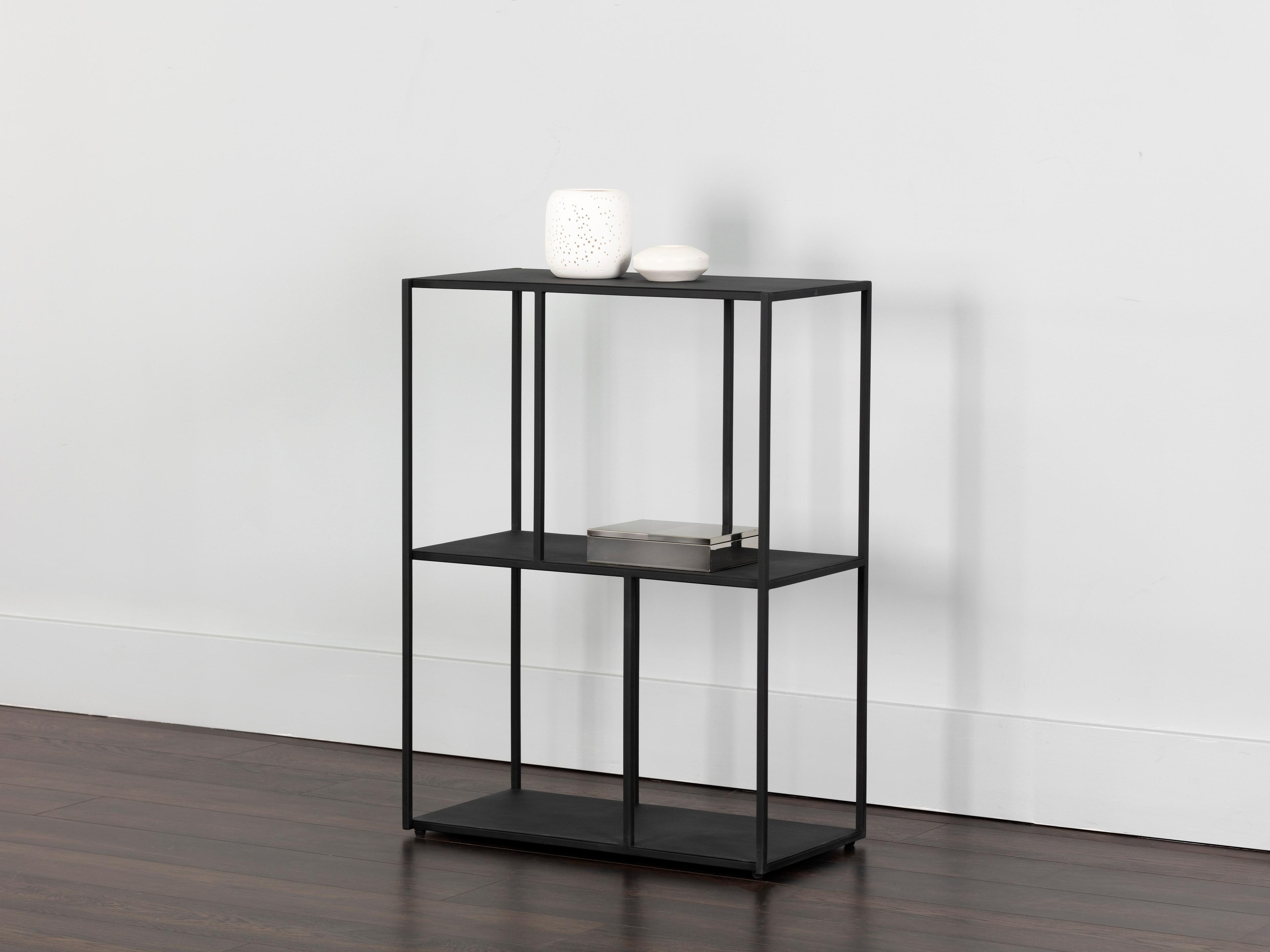 Sunpan Mixt Matte Black Bookcase