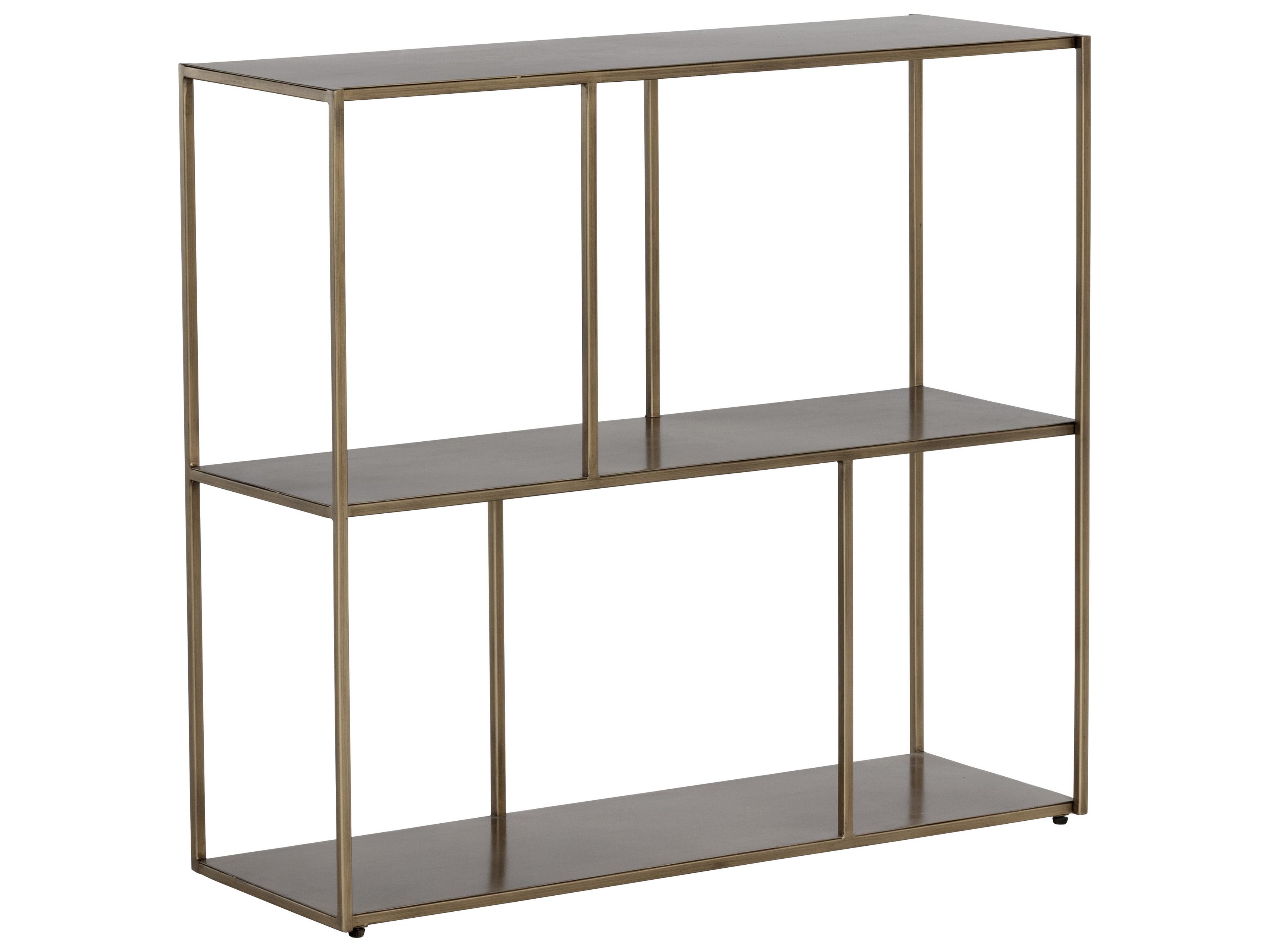 Sunpan Mixt Antique Brass Bookcase