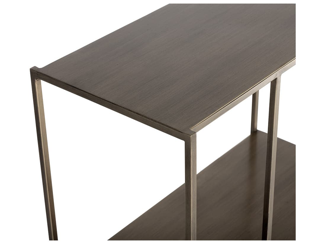 Sunpan Mixt Antique Brass Bookcase