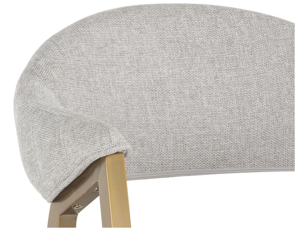 Sunpan Ikon Burgos Gray Upholstered Arm Dining Chair