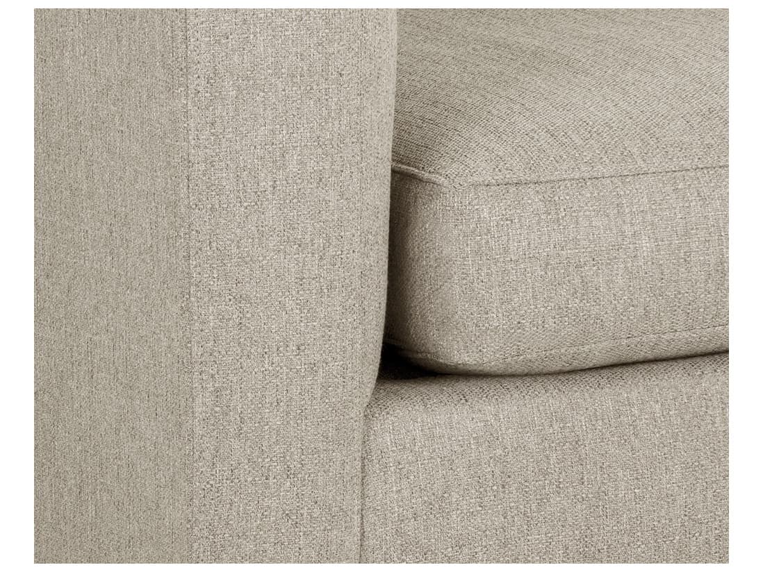 Sunpan Domestic Byward Liv Wicker Black Beige Upholstered Sofa