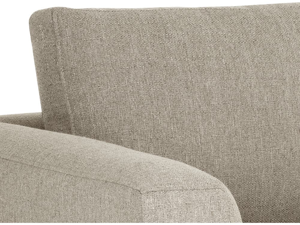 Sunpan Domestic Byward Liv Wicker Black Beige Upholstered Sofa