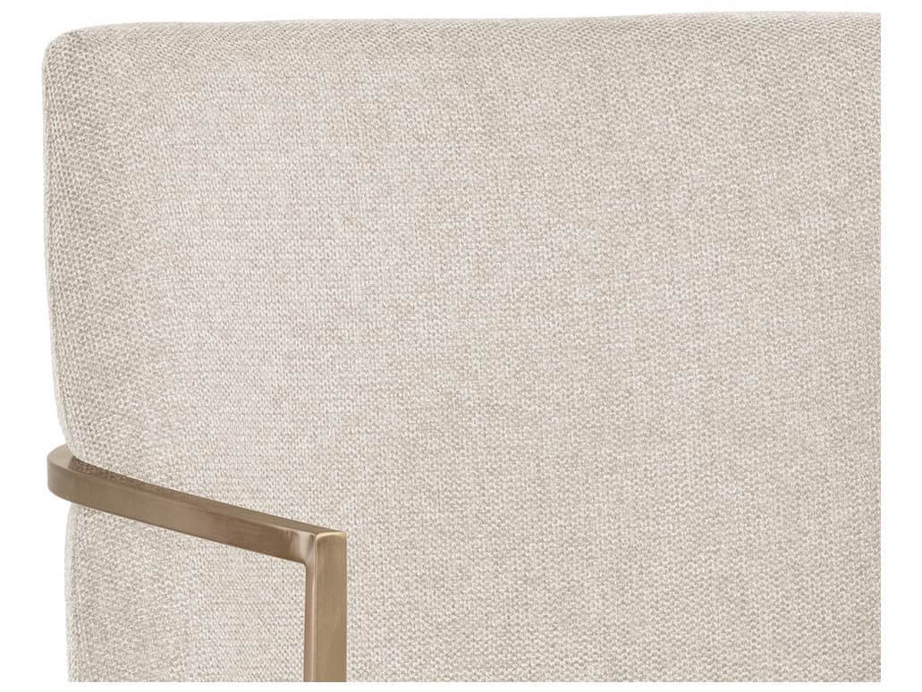 Sunpan Rayla Beige Upholstered Arm Dining Chair