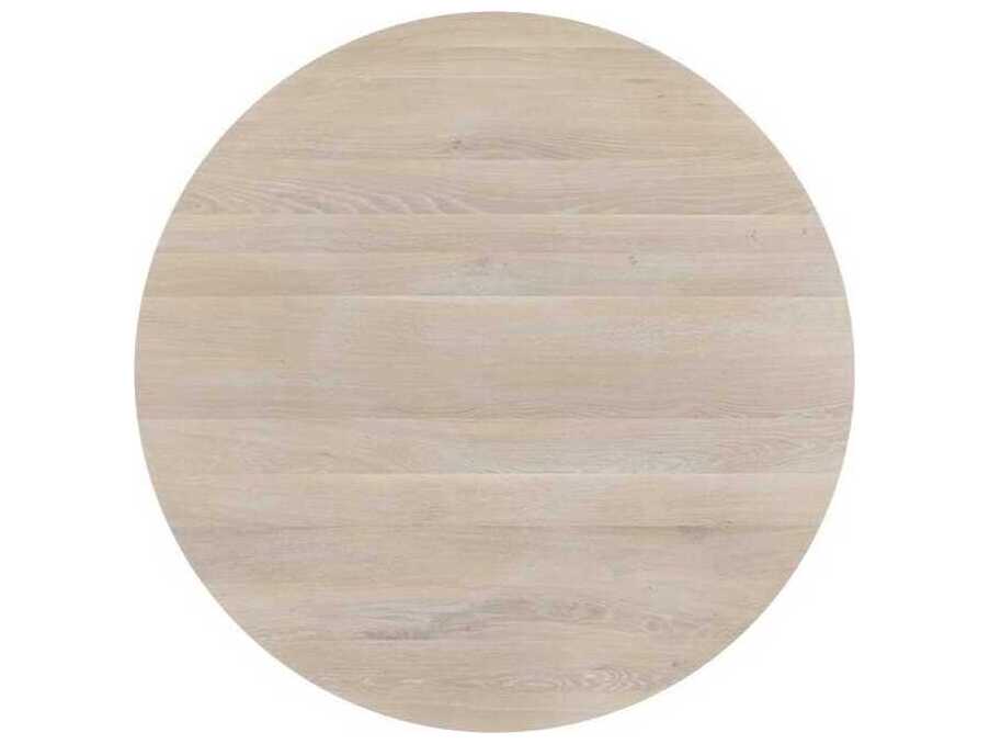 Sunpan Althea Round Wood Light Oak Dining Table