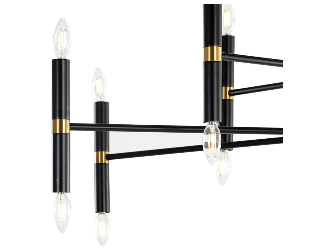 Sunpan Ikon 16-Light6-Light Black Brass Candelabra Chandelier