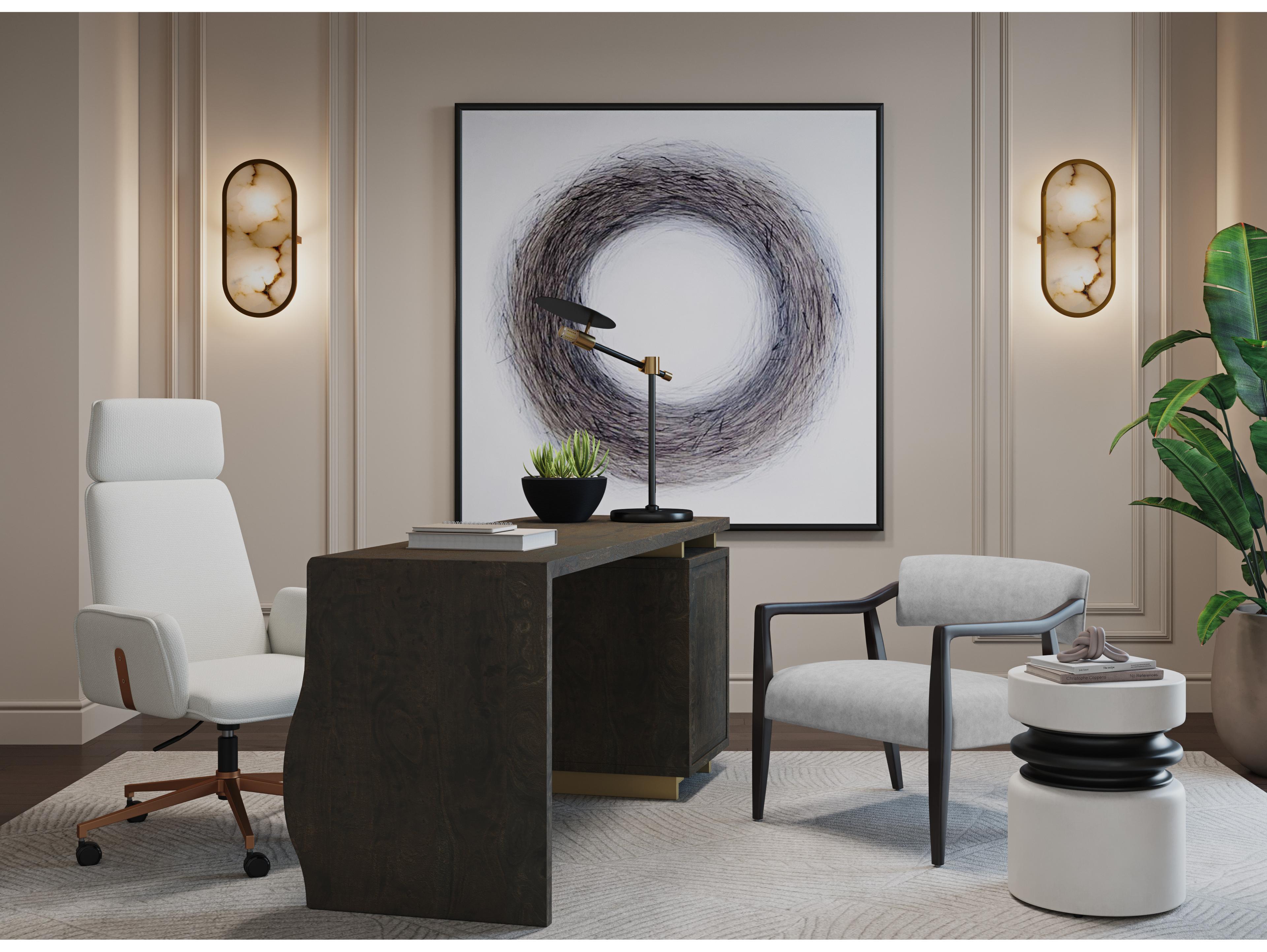 Sunpan Neela Black Brass Table Lamp