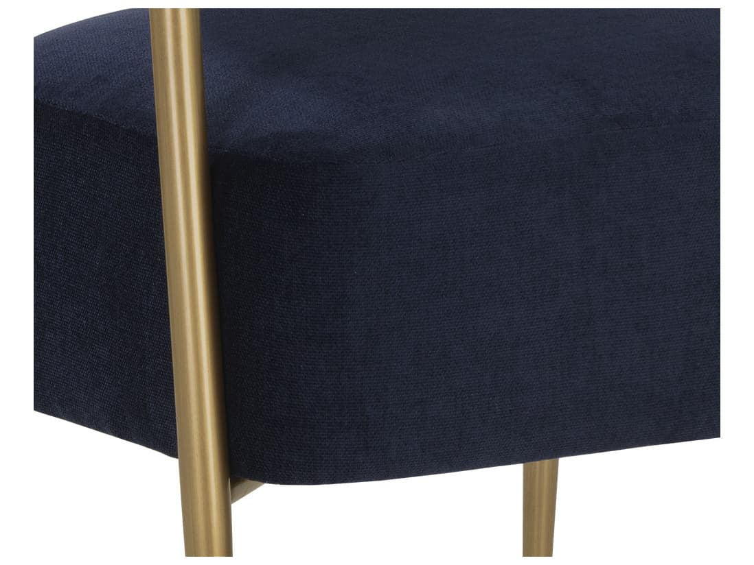 Sunpan Maestro Blue Fabric Accent Chair