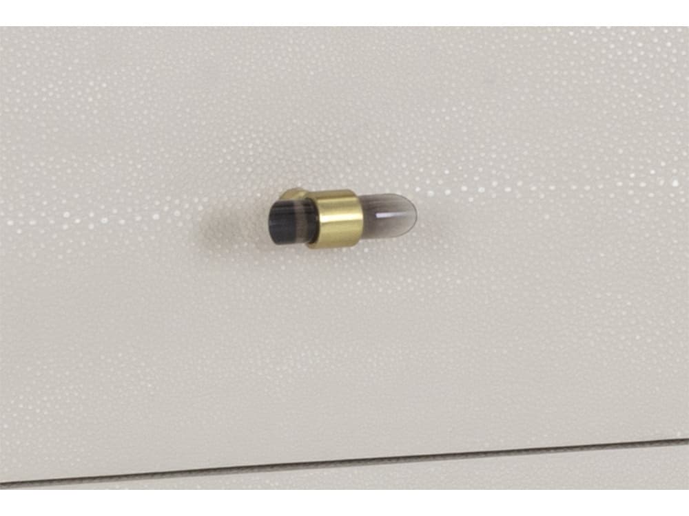 Sunpan Pattinson White Ceruse Oyster Shagreen Oak Wood Secretary Desk