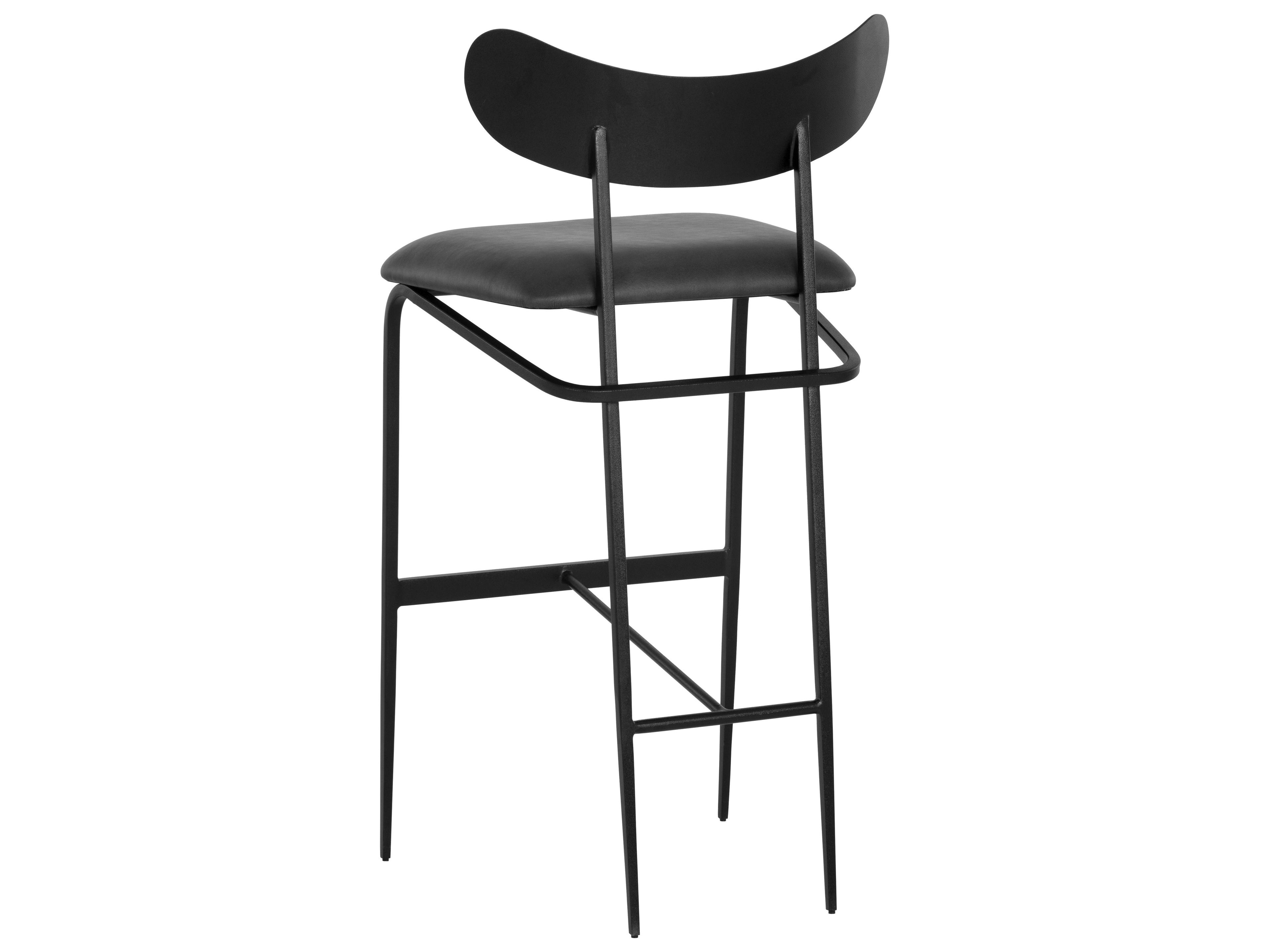 Sunpan Gibbons Dark Grey Black Bar Stool