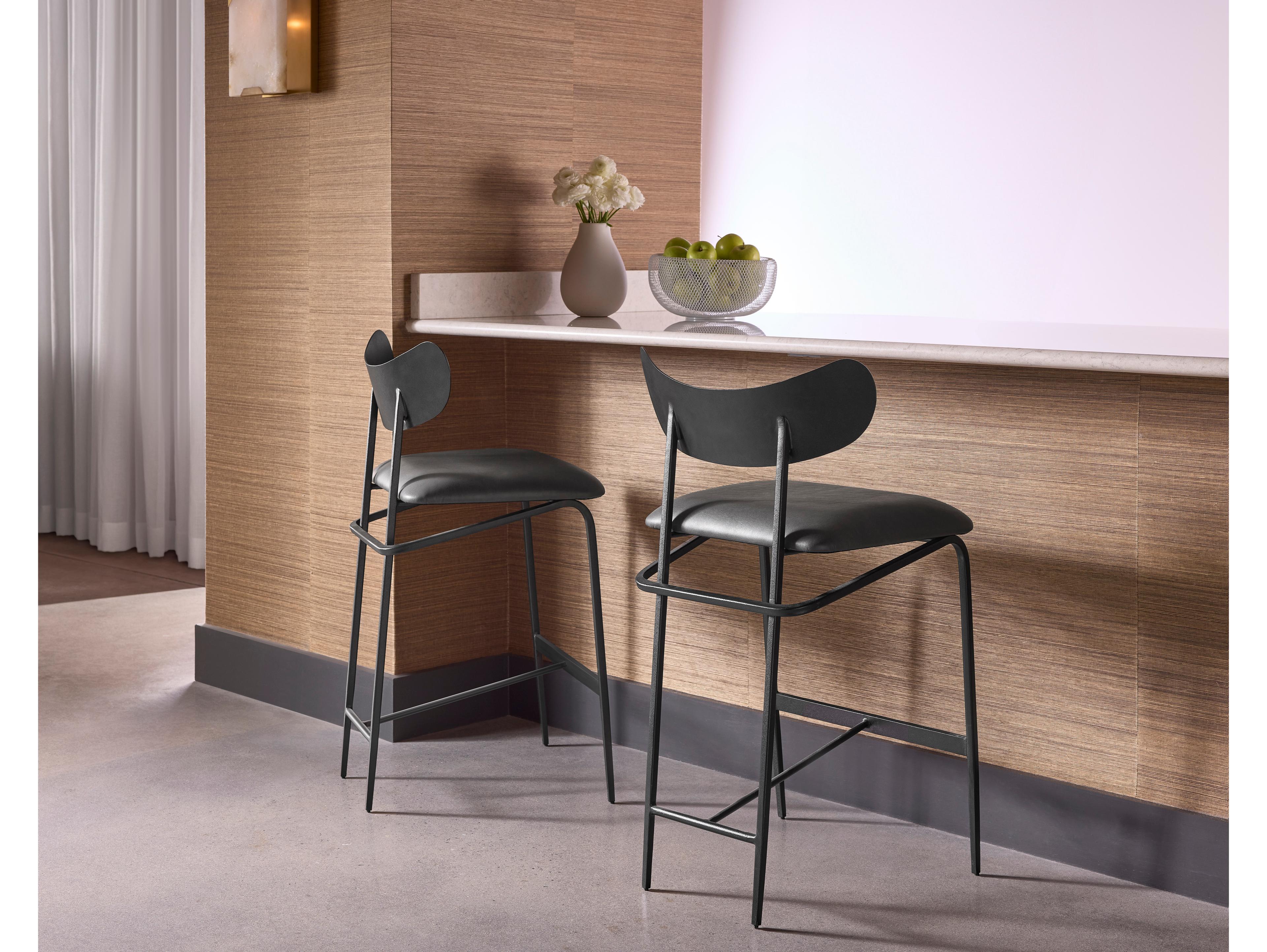 Sunpan Gibbons Dark Grey Black Counter Stool