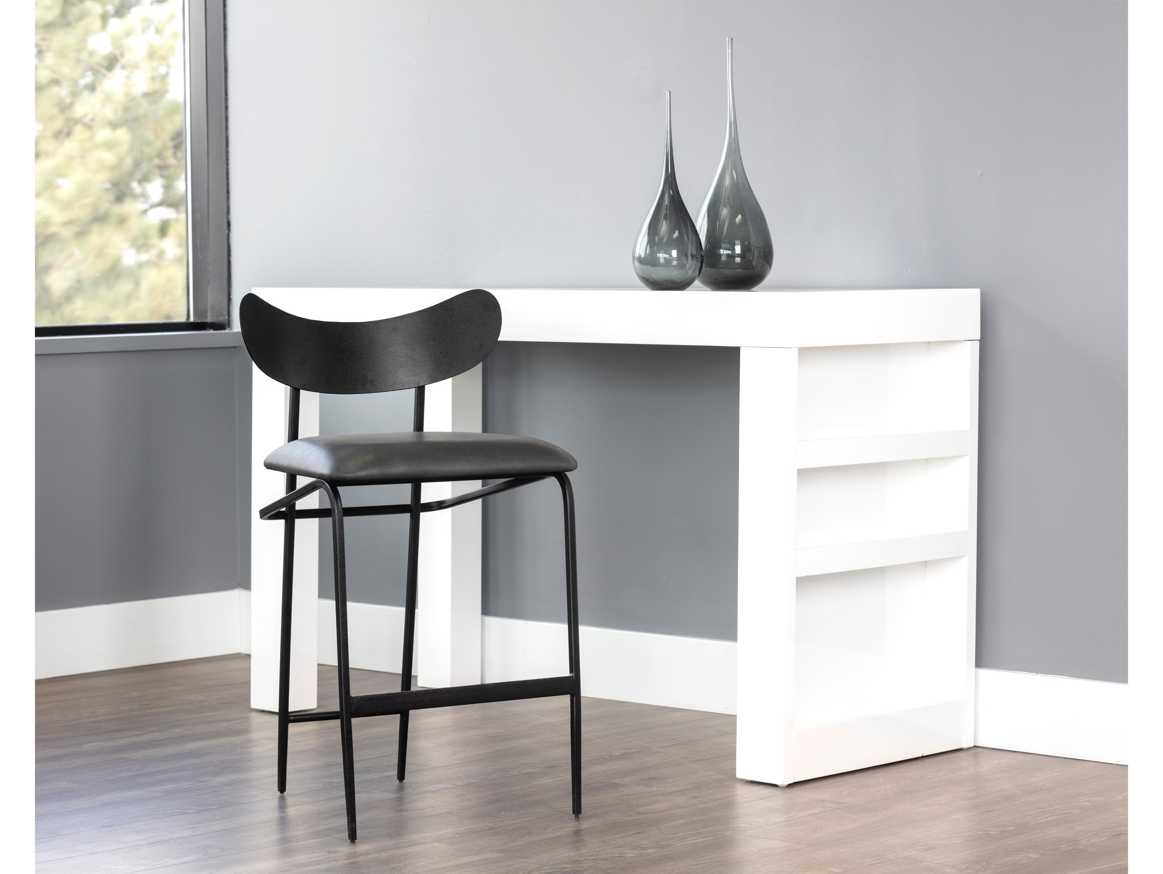 Sunpan Gibbons Dark Grey Black Counter Stool