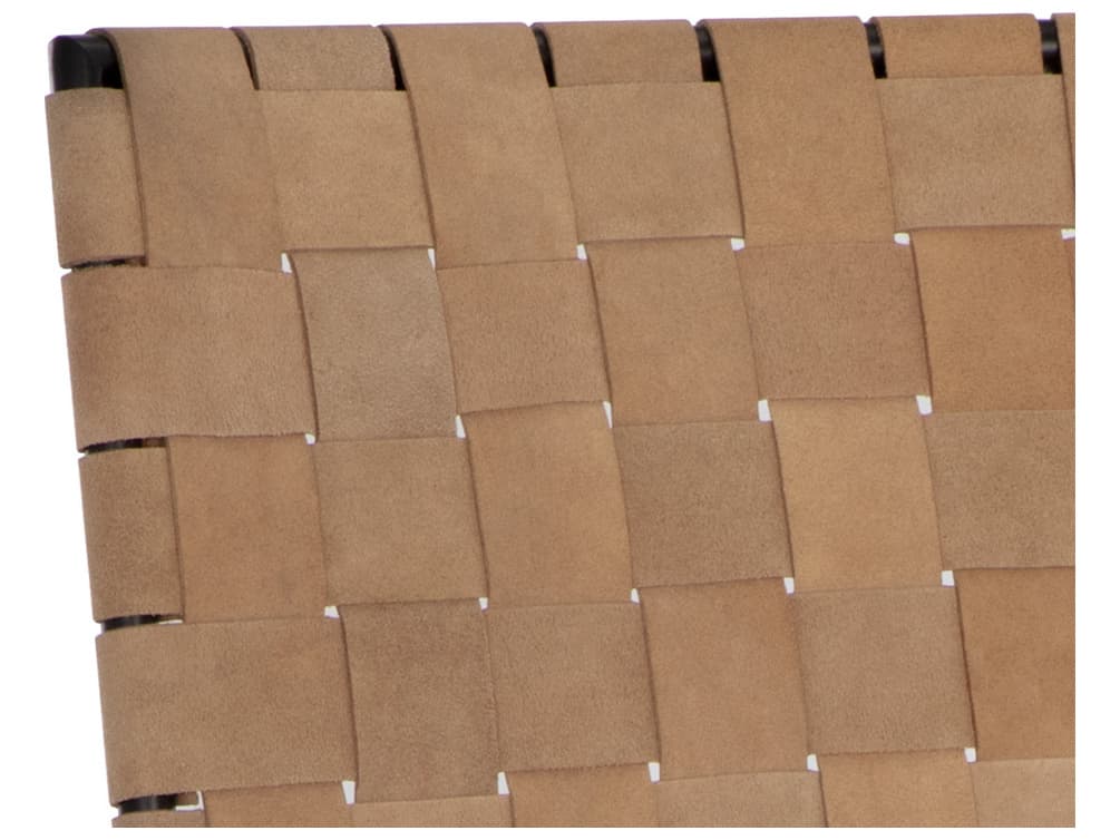 Sunpan Omari Suede Light Tan Leather Bar Stool