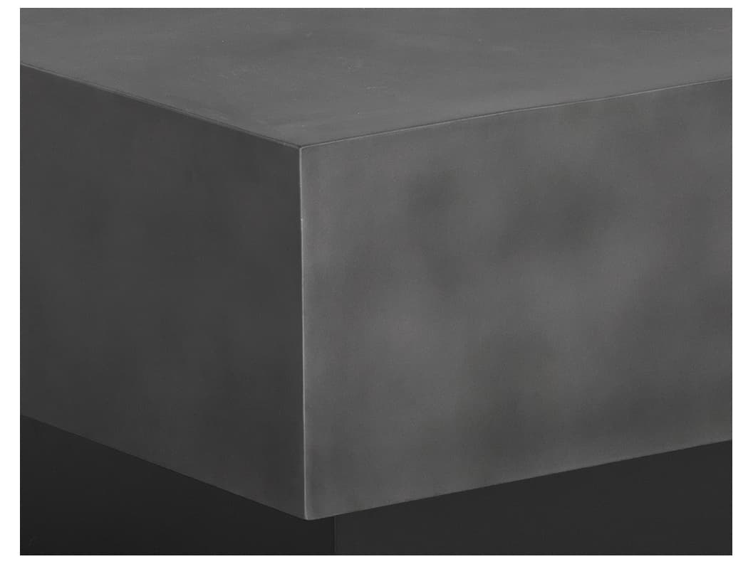 Sunpan Blakely Rectangular Gunmetal Matte Black Coffee Table