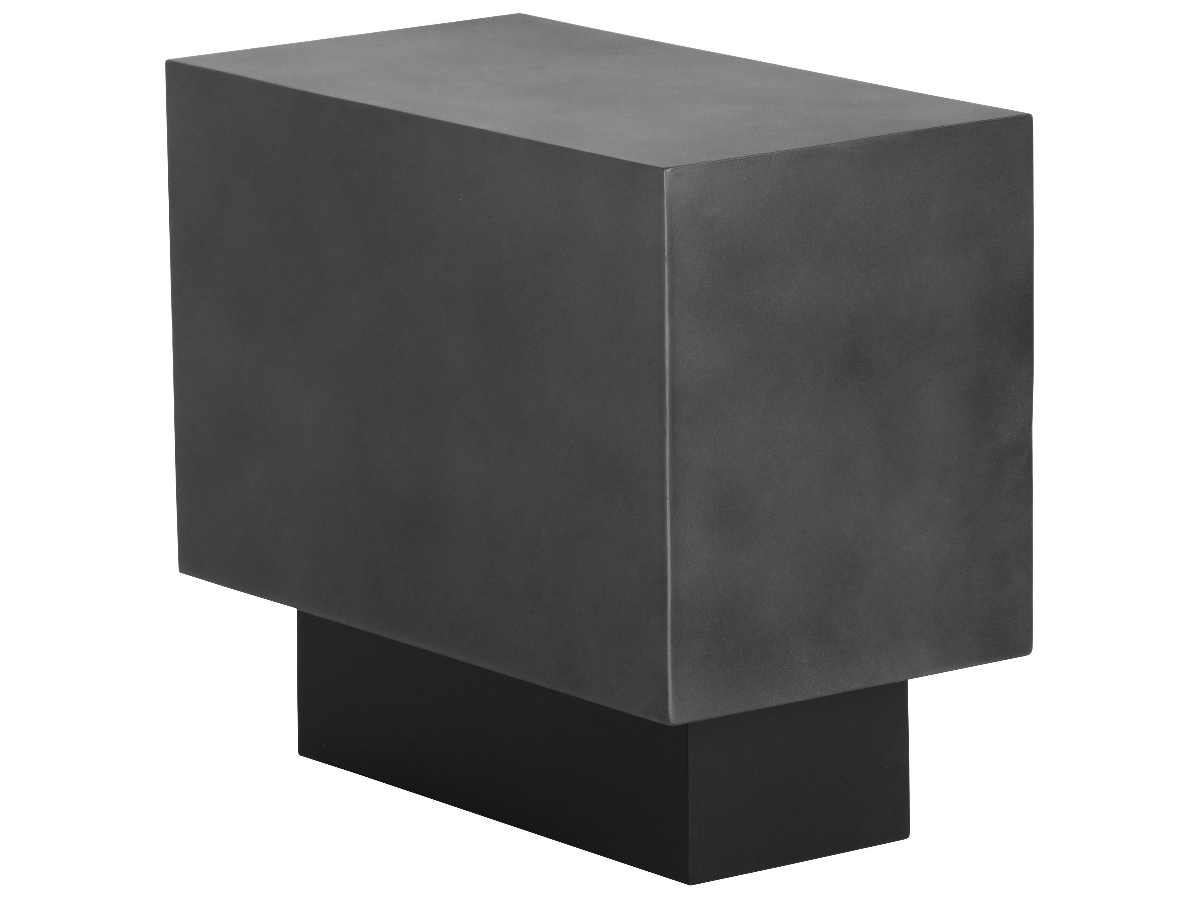 Sunpan Blakely Rectangular Gunmetal Matte Black End Table