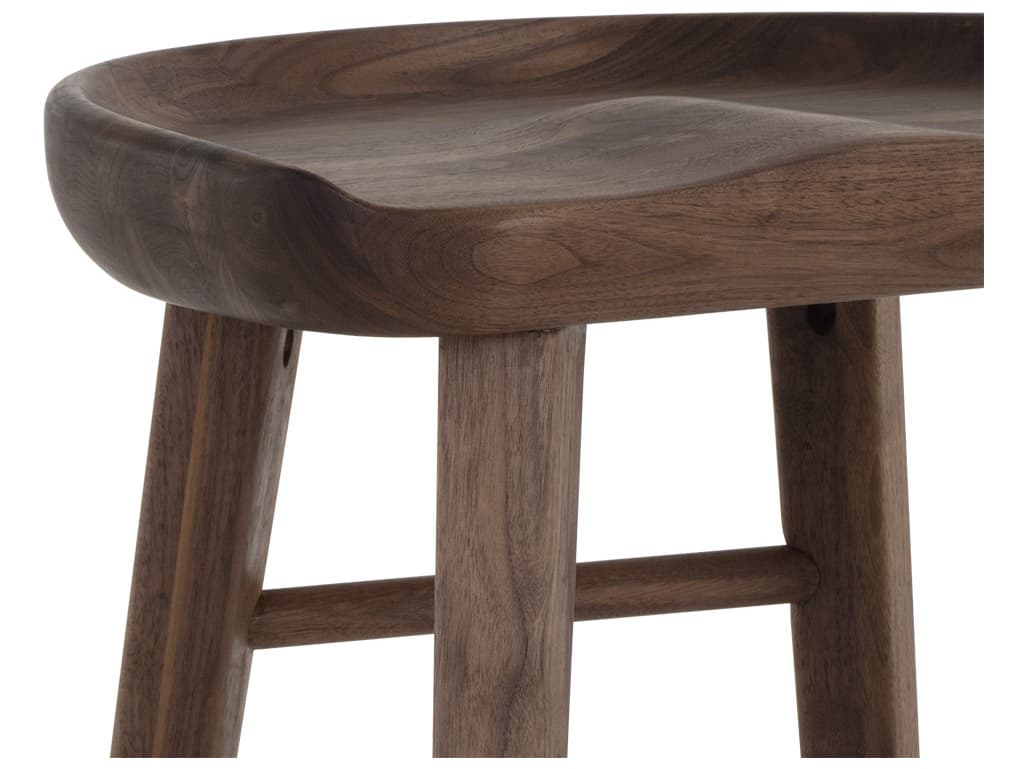 Sunpan Dominic Walnut Wood Counter Stool