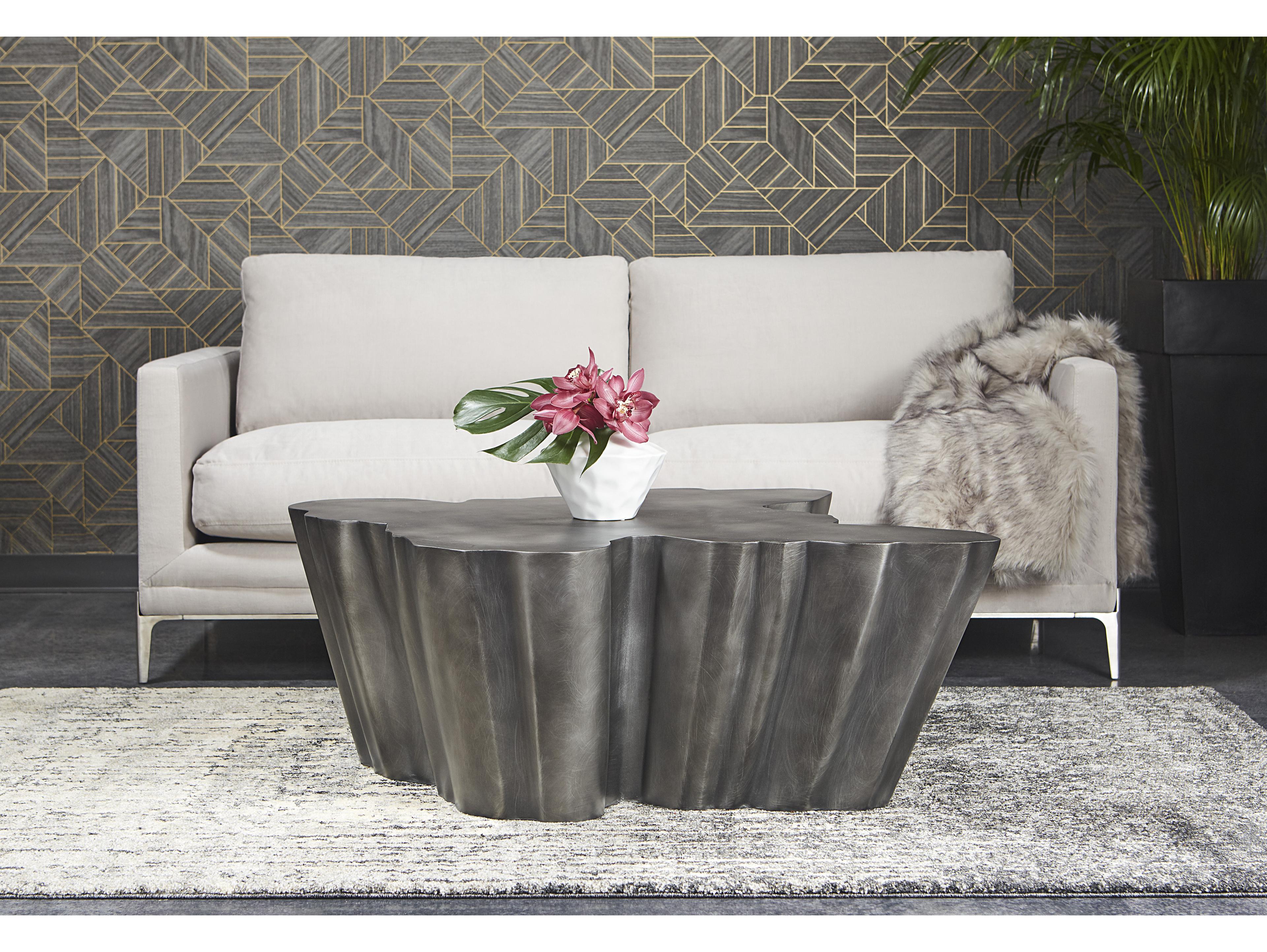 Sunpan Lynx Polyurethane Antique Grey Coffee Table