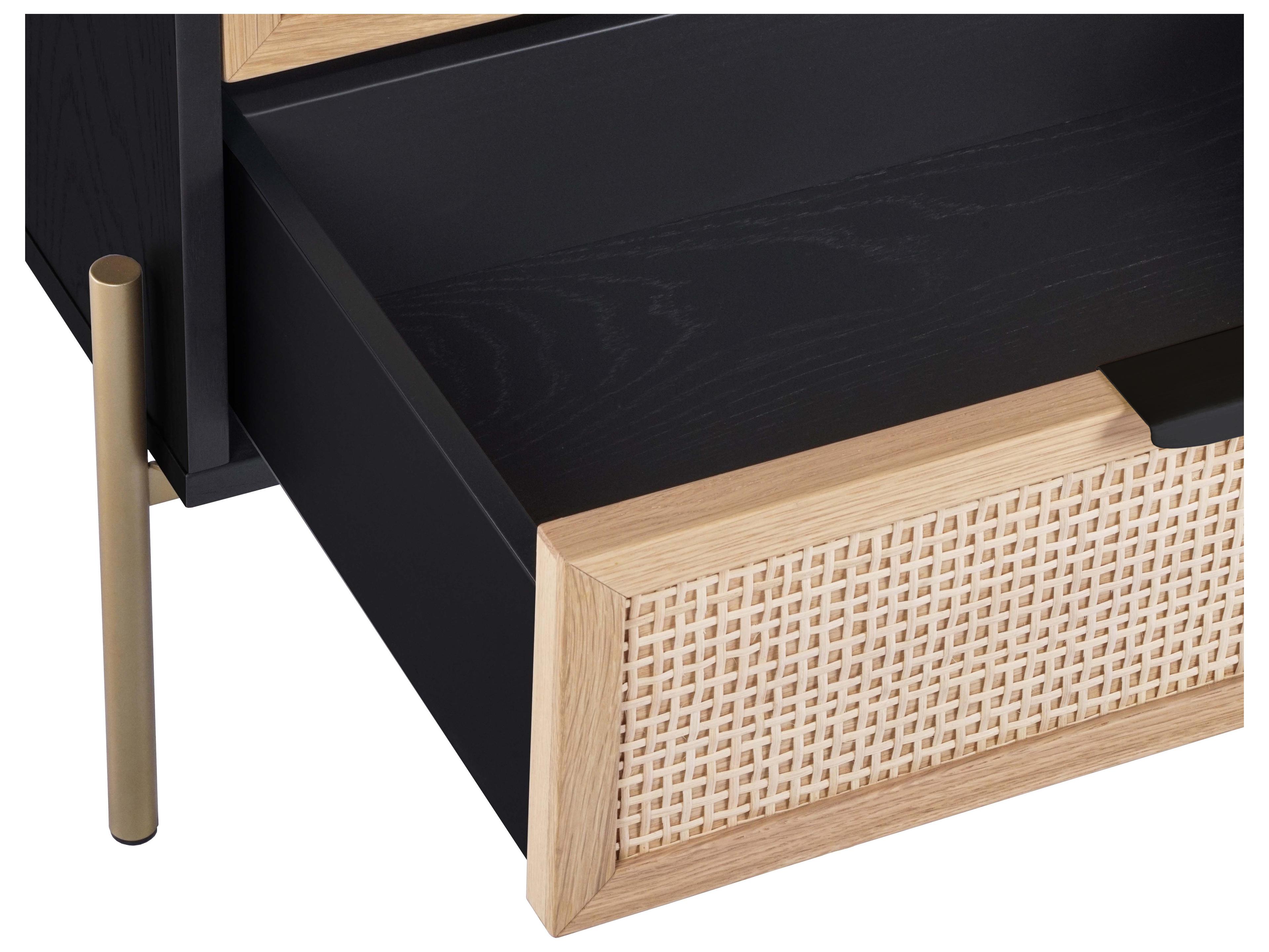 Sunpan Artezia Avida 2-Drawers Oak Wood Nightstand