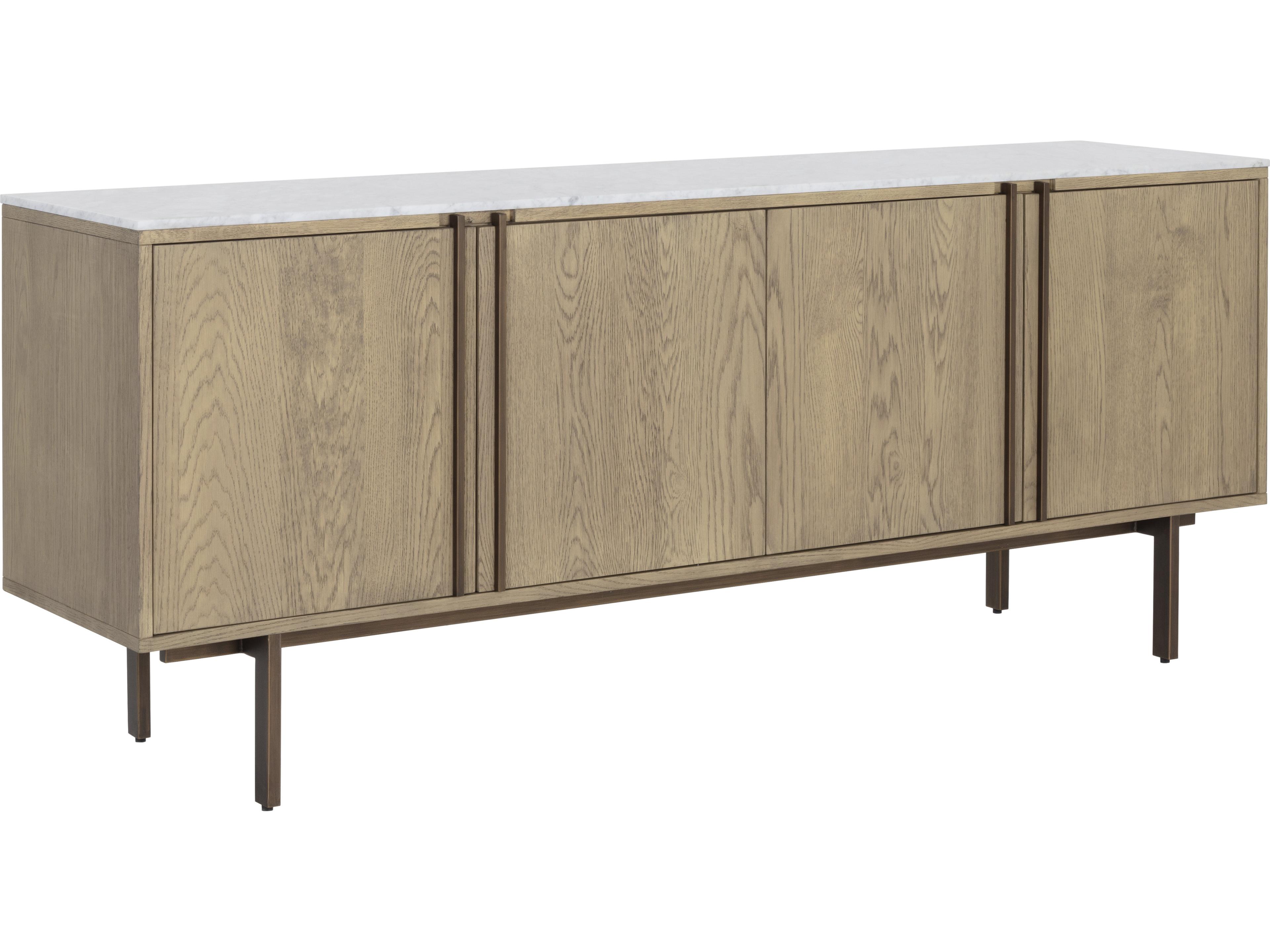 Sunpan Briar 78.75" Briar Sideboard Weathered Oak