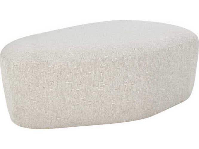 Sunpan Soraya Dove Cream Upholstered Ottoman