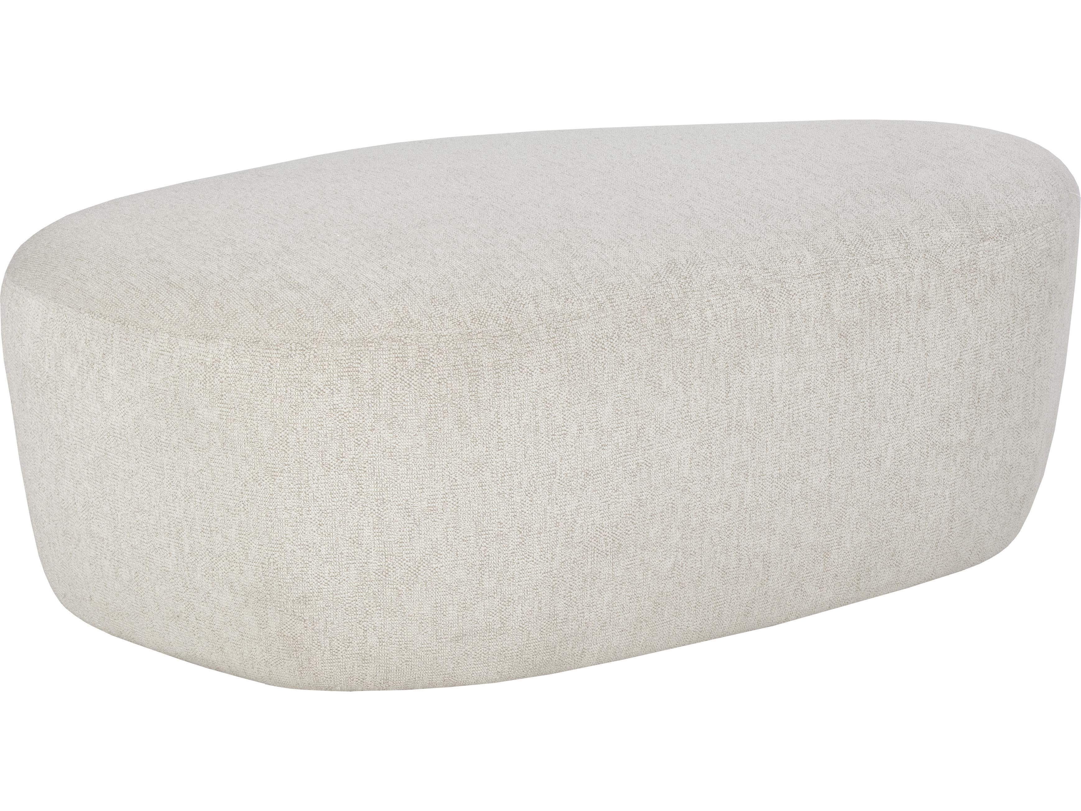 Sunpan Soraya Dove Cream Upholstered Ottoman