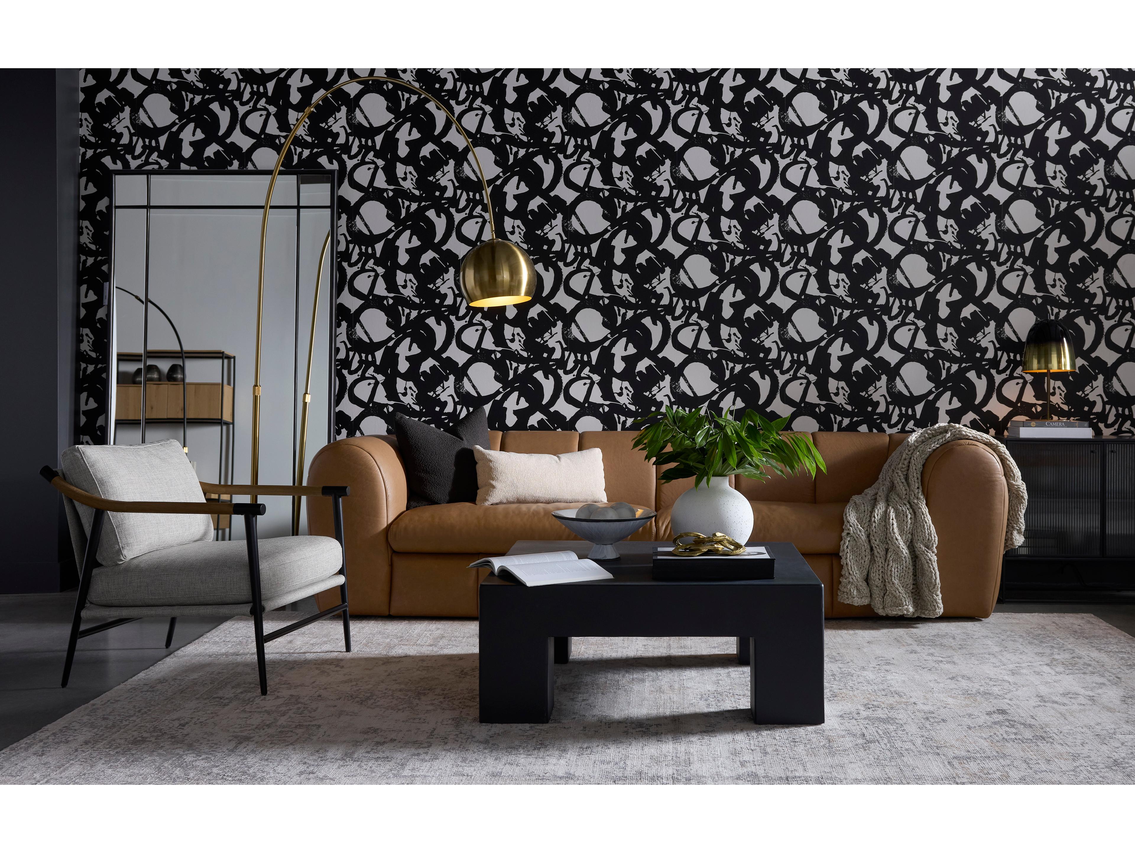 Sunpan Parsons 71" Clear Matte Black Sideboard