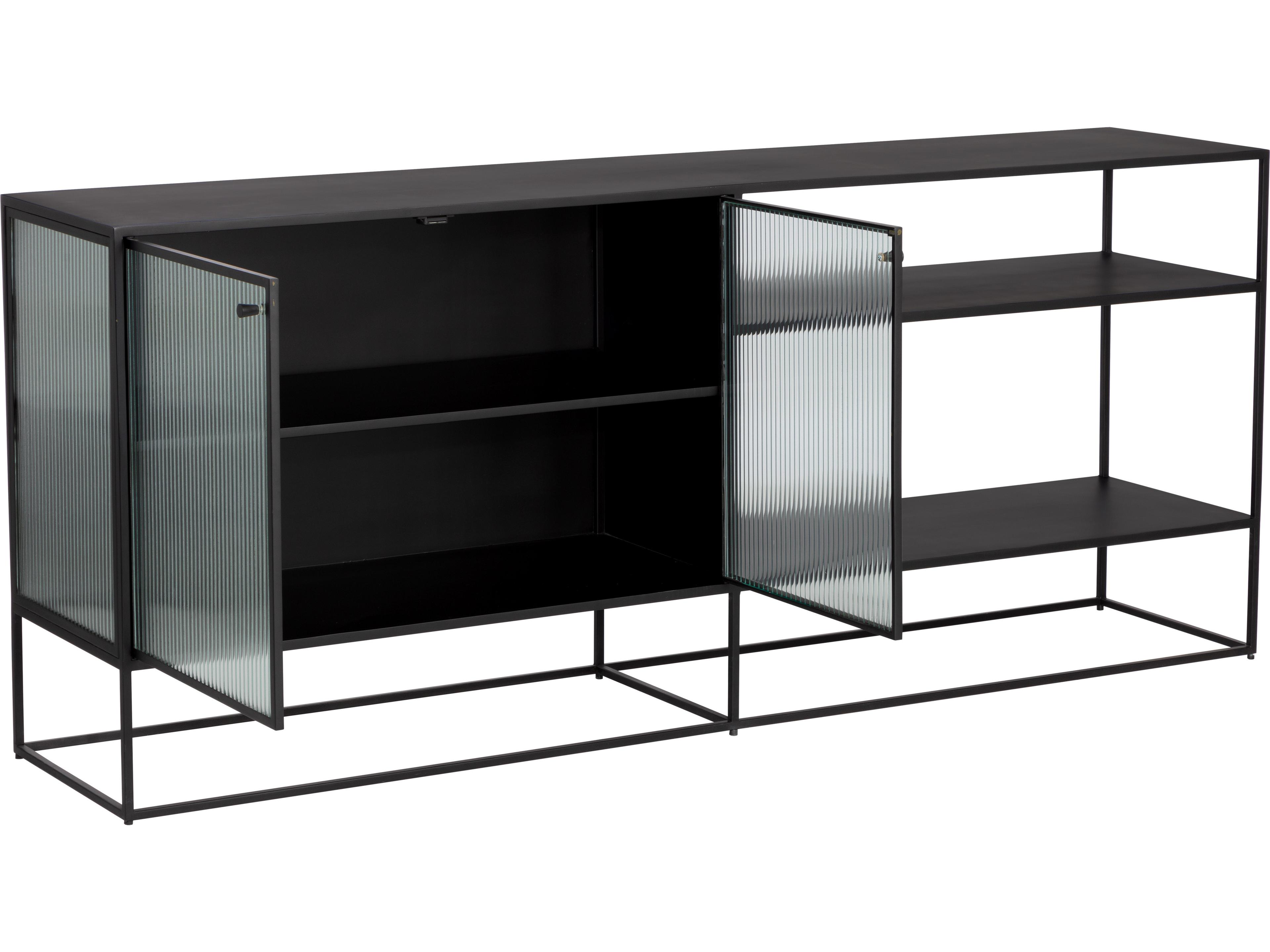 Sunpan Parsons 71" Clear Matte Black Sideboard