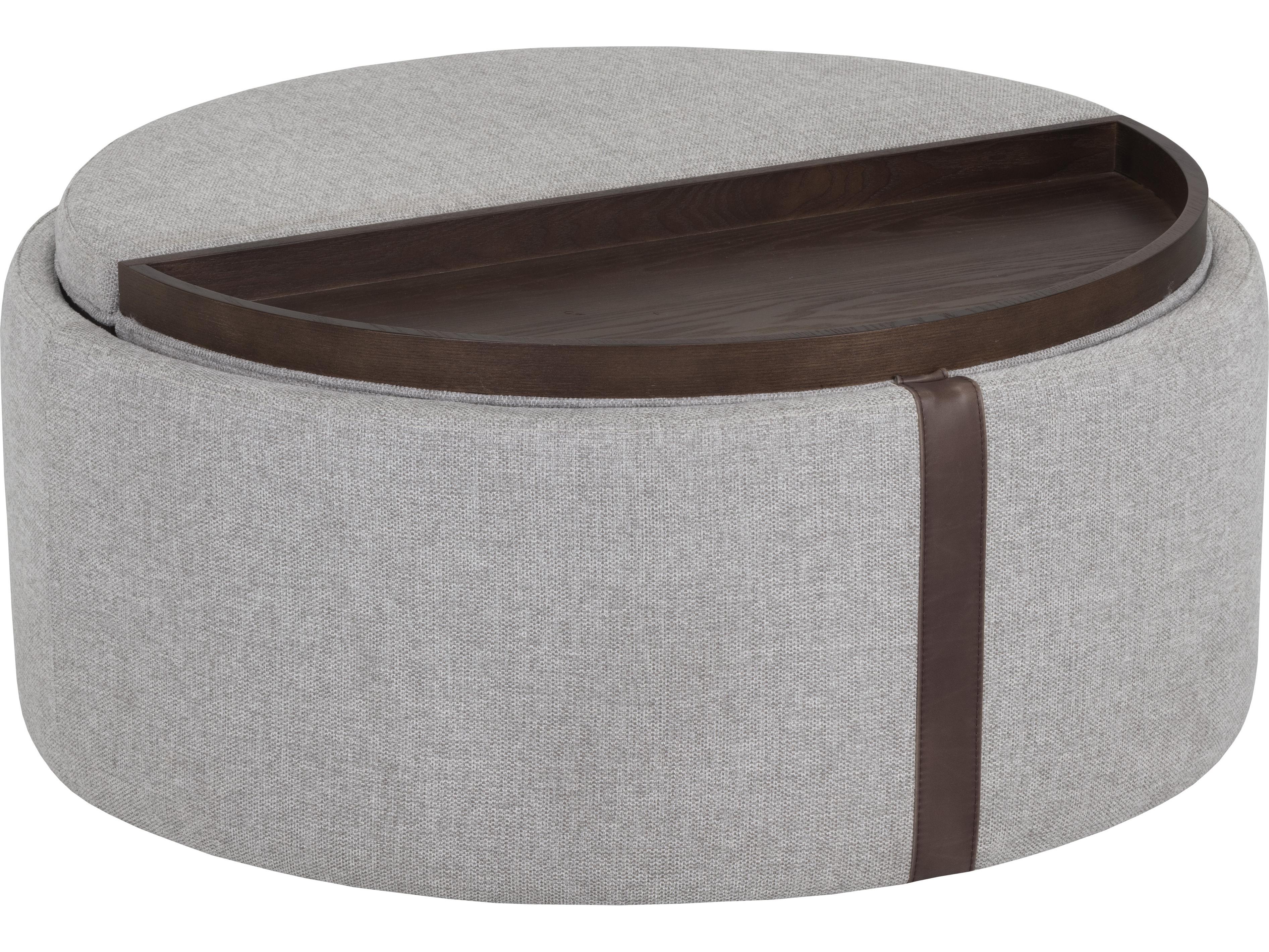 Sunpan 5west Borelli Brown Gray Upholstered Ottoman