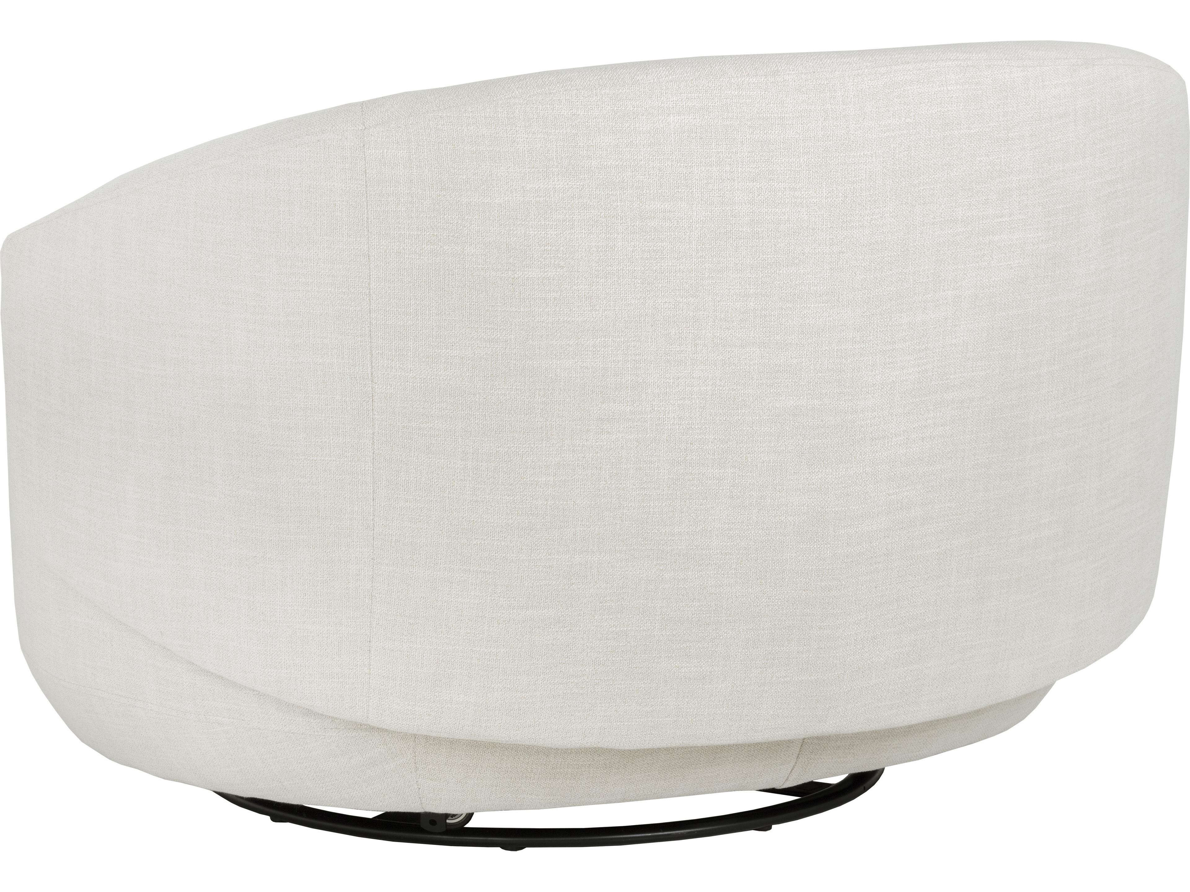 Sunpan Walsh Swivel White Accent Chair