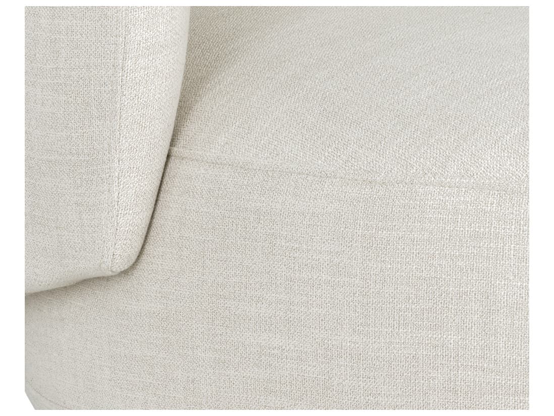 Sunpan Walsh Swivel White Accent Chair