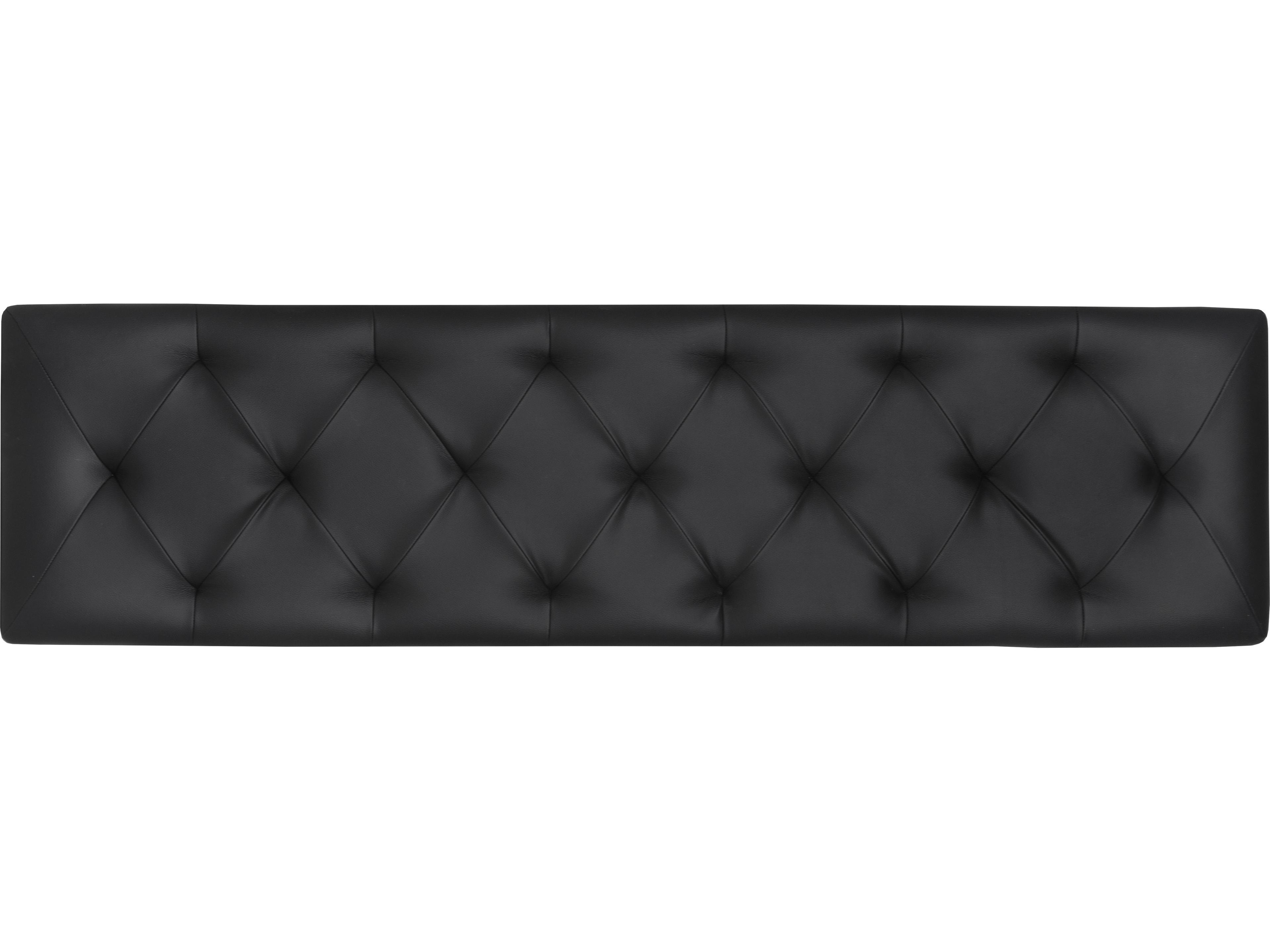 Sunpan Staten Black Faux Leather Accent Bench