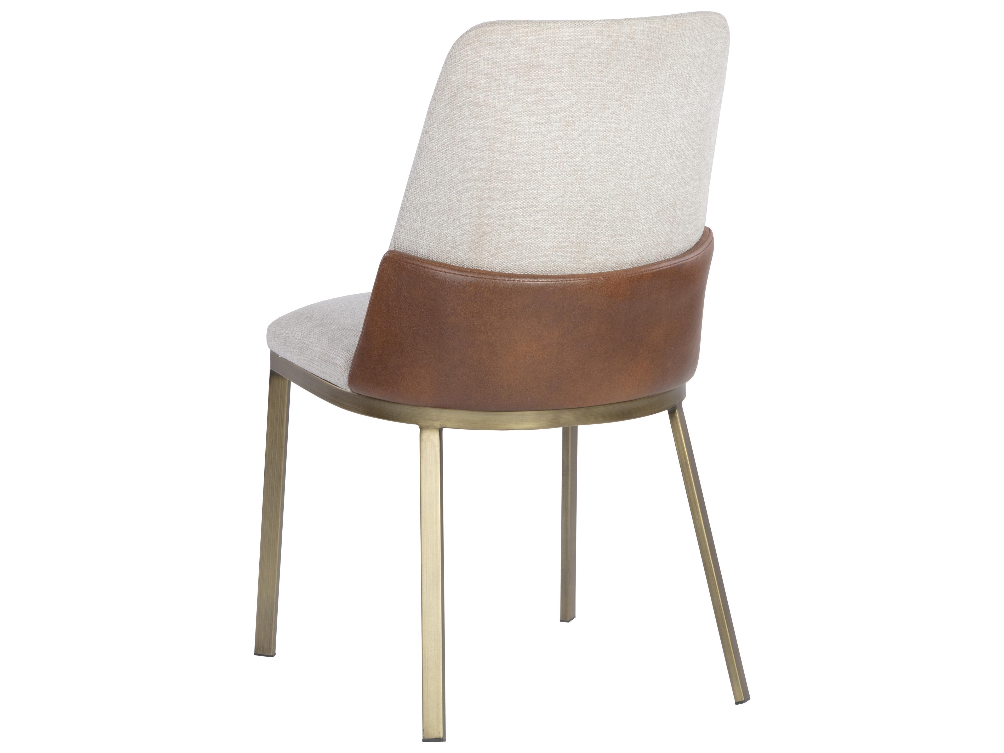 Sunpan Marie Beige Upholstered Side Dining Chair