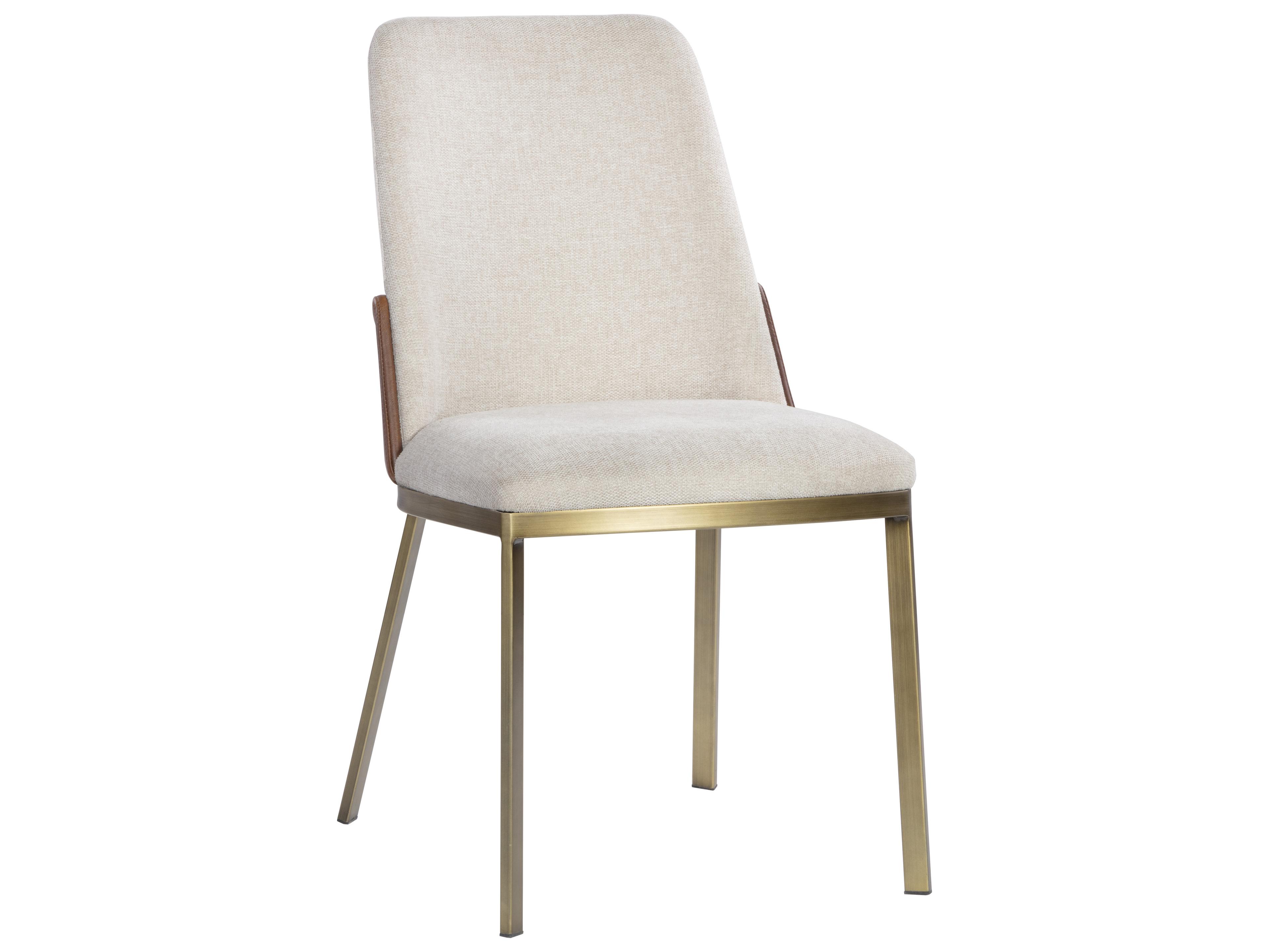 Sunpan Marie Beige Upholstered Side Dining Chair