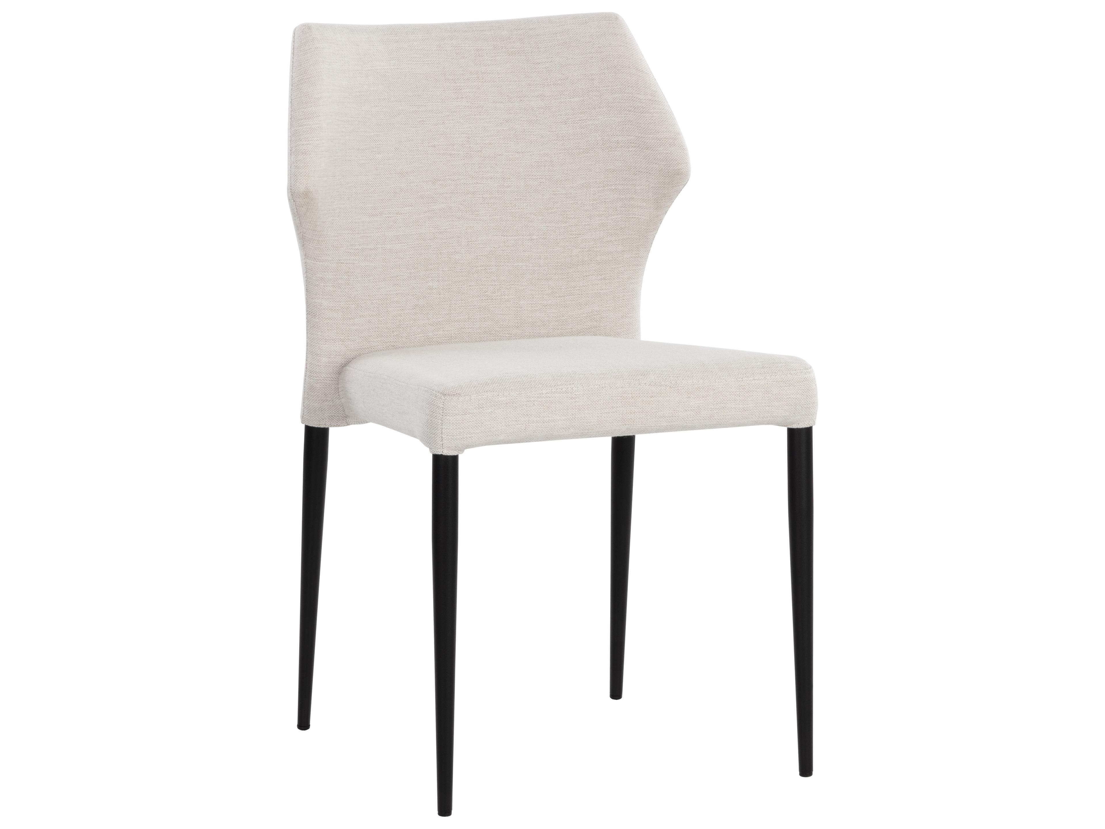 Sunpan James Beige Upholstered Side Dining Chair