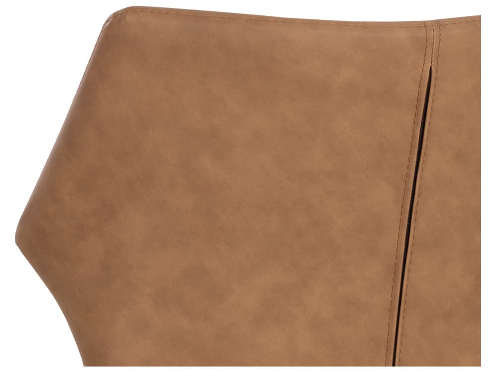 Sunpan James Brown Faux Leather Side Dining Chair