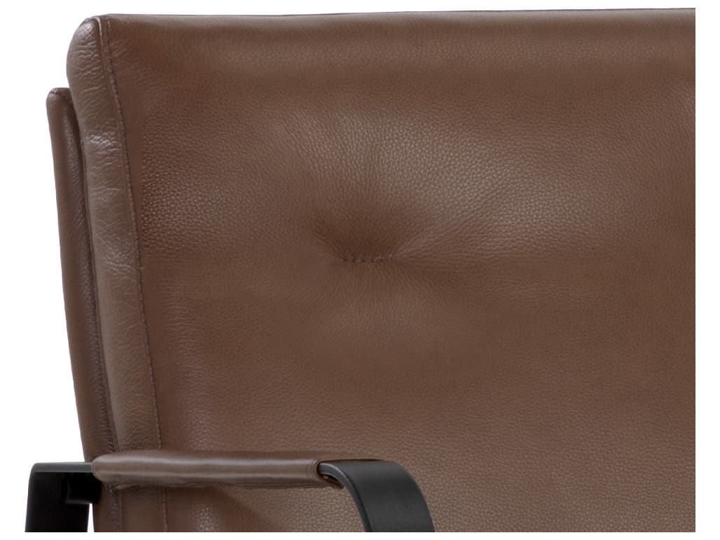 Sunpan Sterling Brown Leather Accent Chair